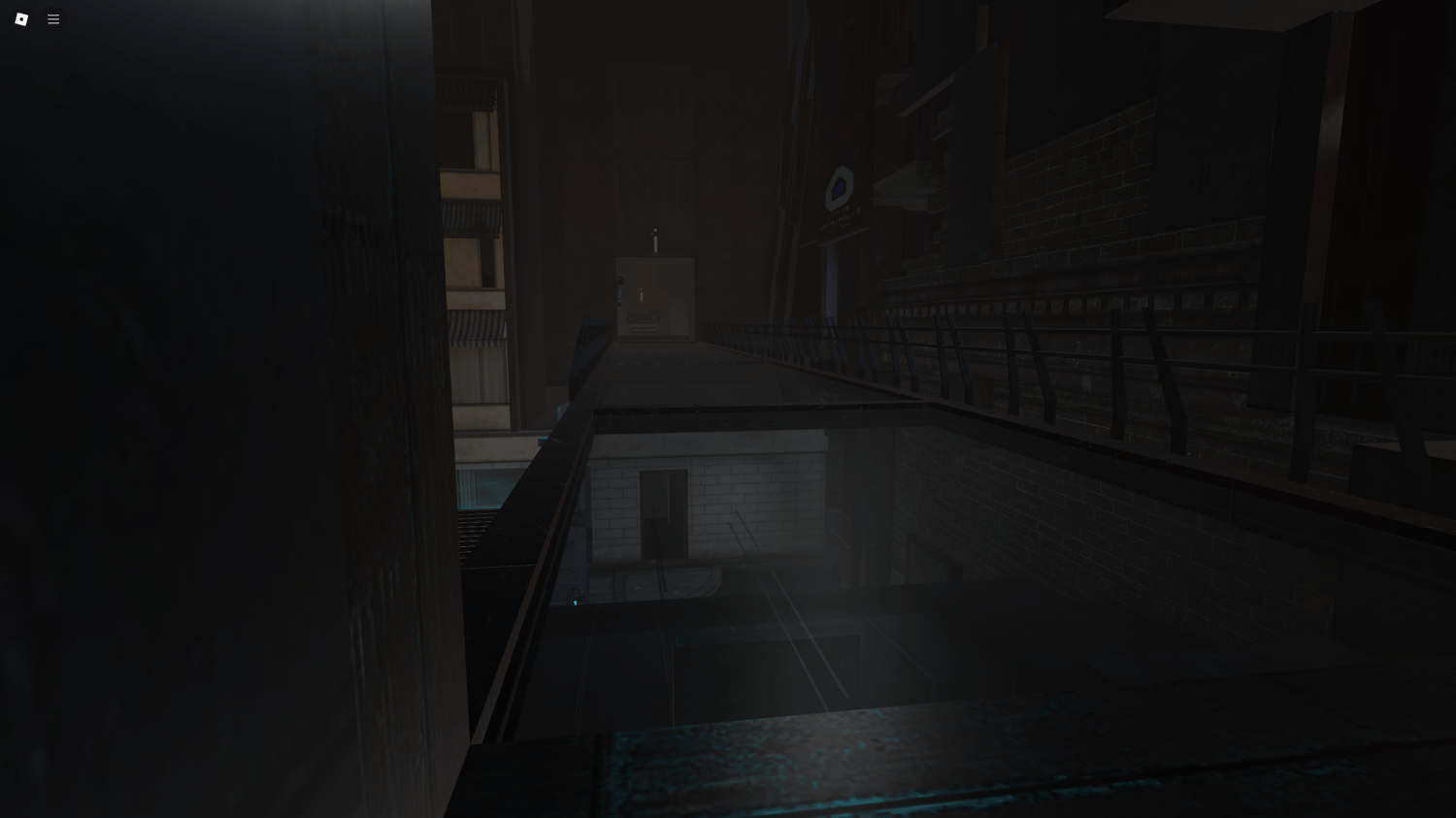 Cyberpunk-inspired design with interactive areas
