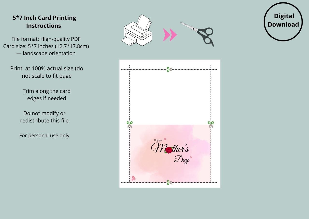 Digital Mother’s Day Card Instant Download - Payhip