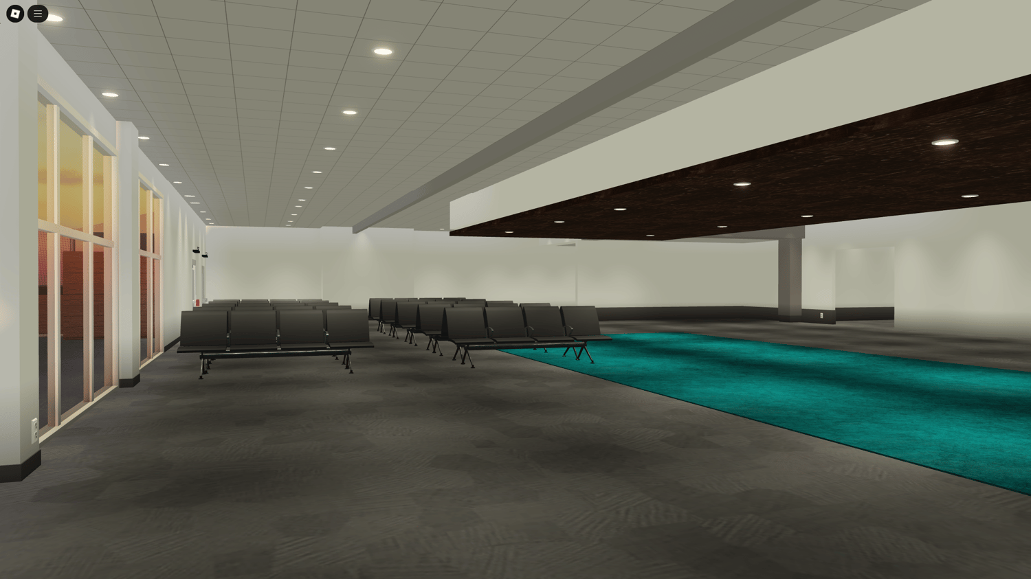 Los Angeles private terminal with immersive lighting