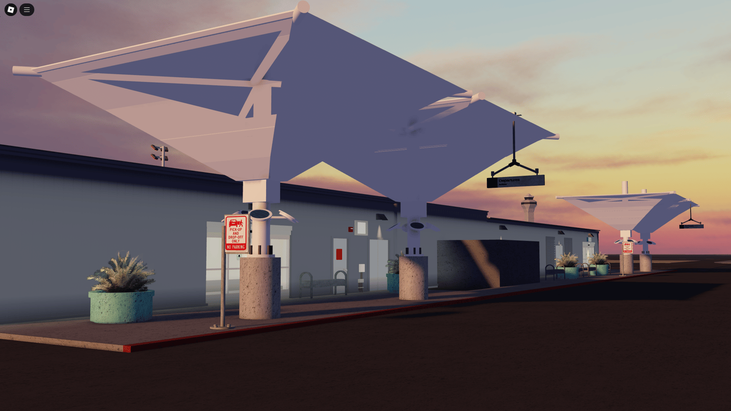 uxury private terminal exterior with modern architecture