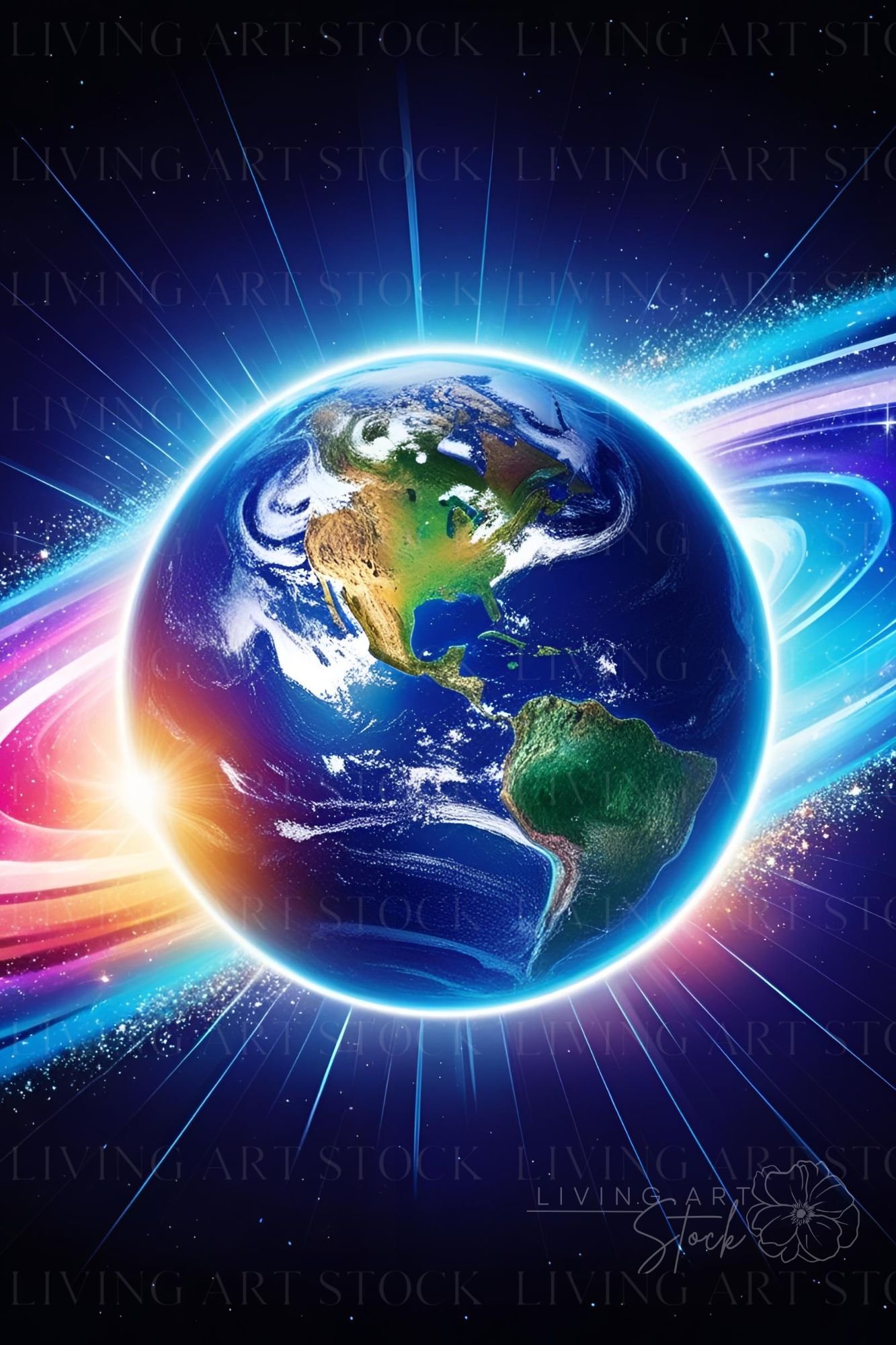 Earth galaxy digital wallpaper background