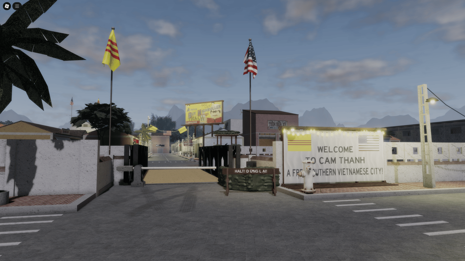 Southern Vietnamese town layout allied with U.S. forces