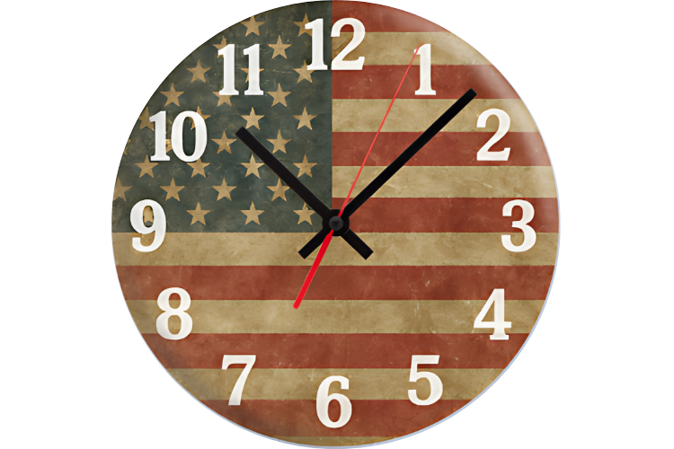 Celebrate American pride with this 4th of July sublimation clock design featuring patriotic elements like the U.S. flag, fireworks, and bold red, white, and blue colors. Perfect for custom wall clocks, this high-resolution PNG is ideal for sublimation pri