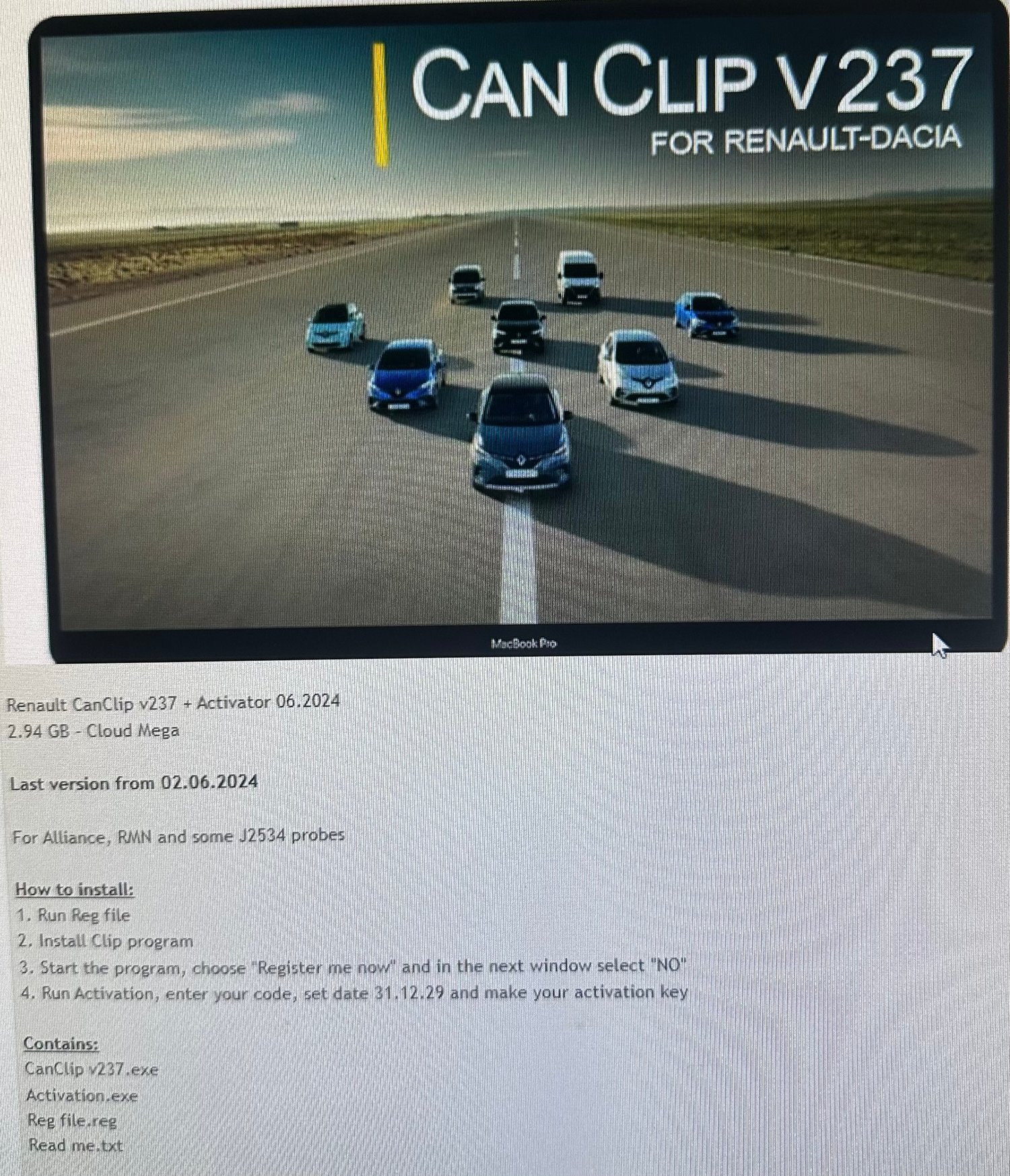 Renault CanClip v237 + Activator 06.2024