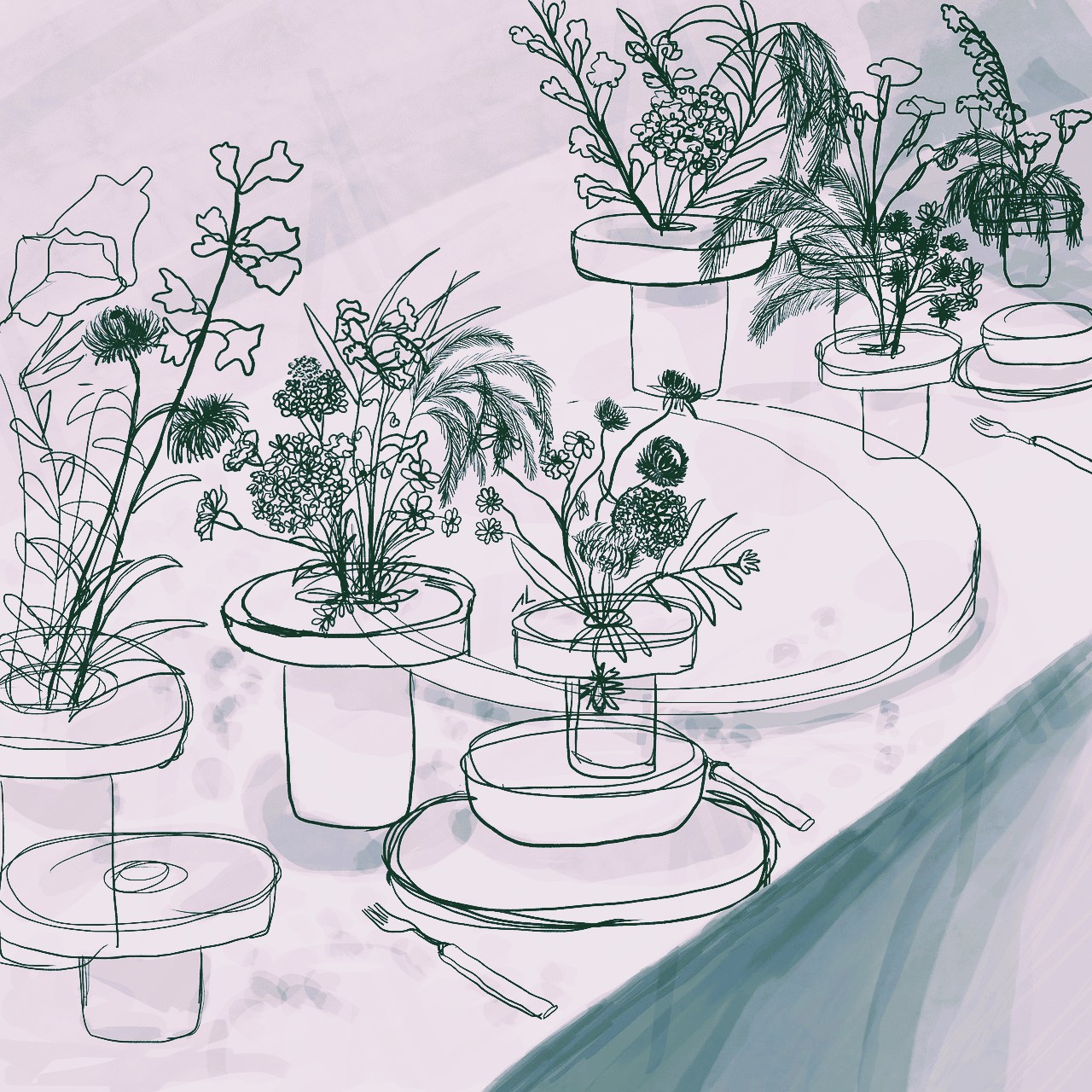 Dibujo, bosquejar y naturaleza