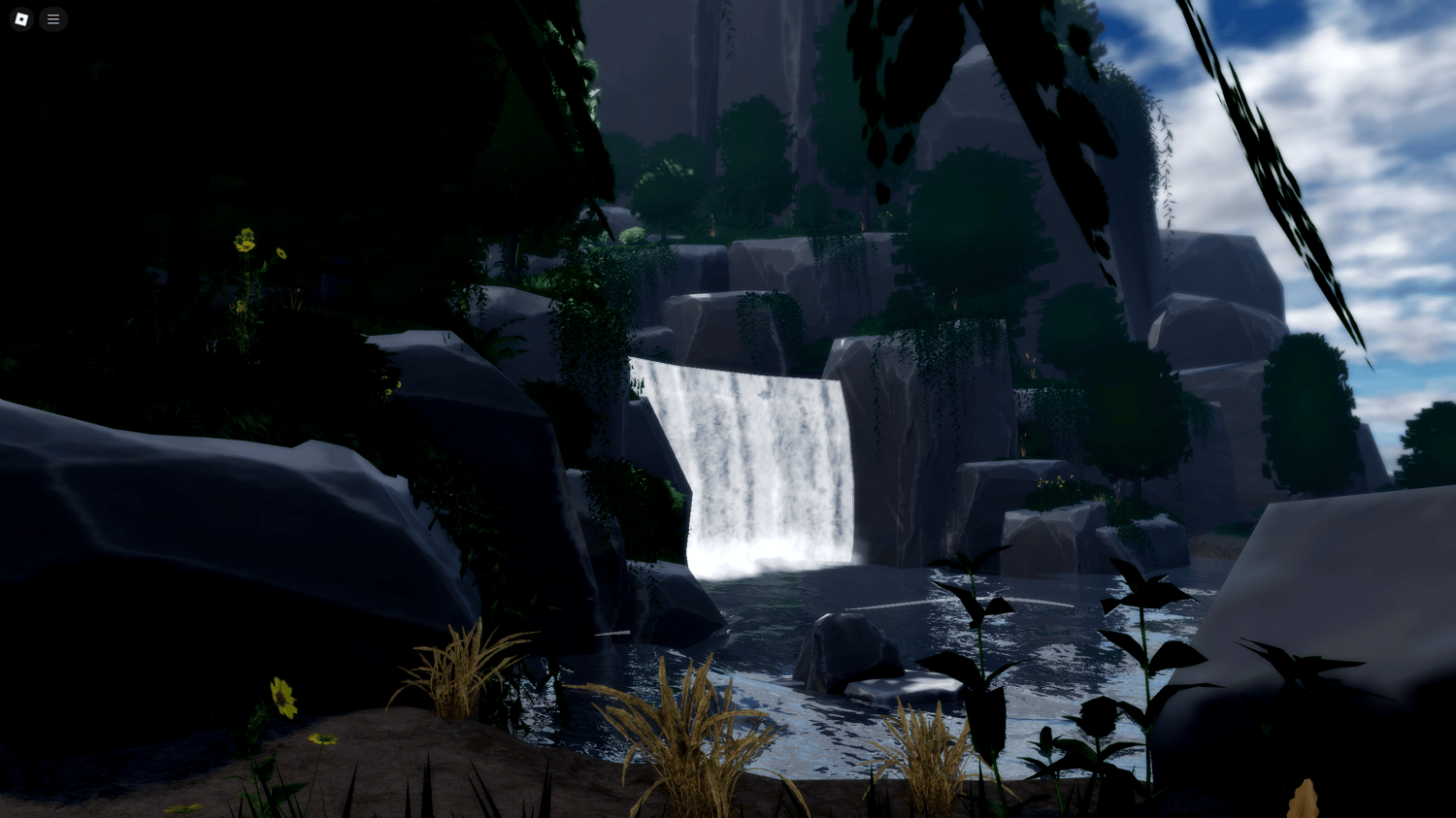 Expansive anime forest landscape perfect for exploration or roleplay games