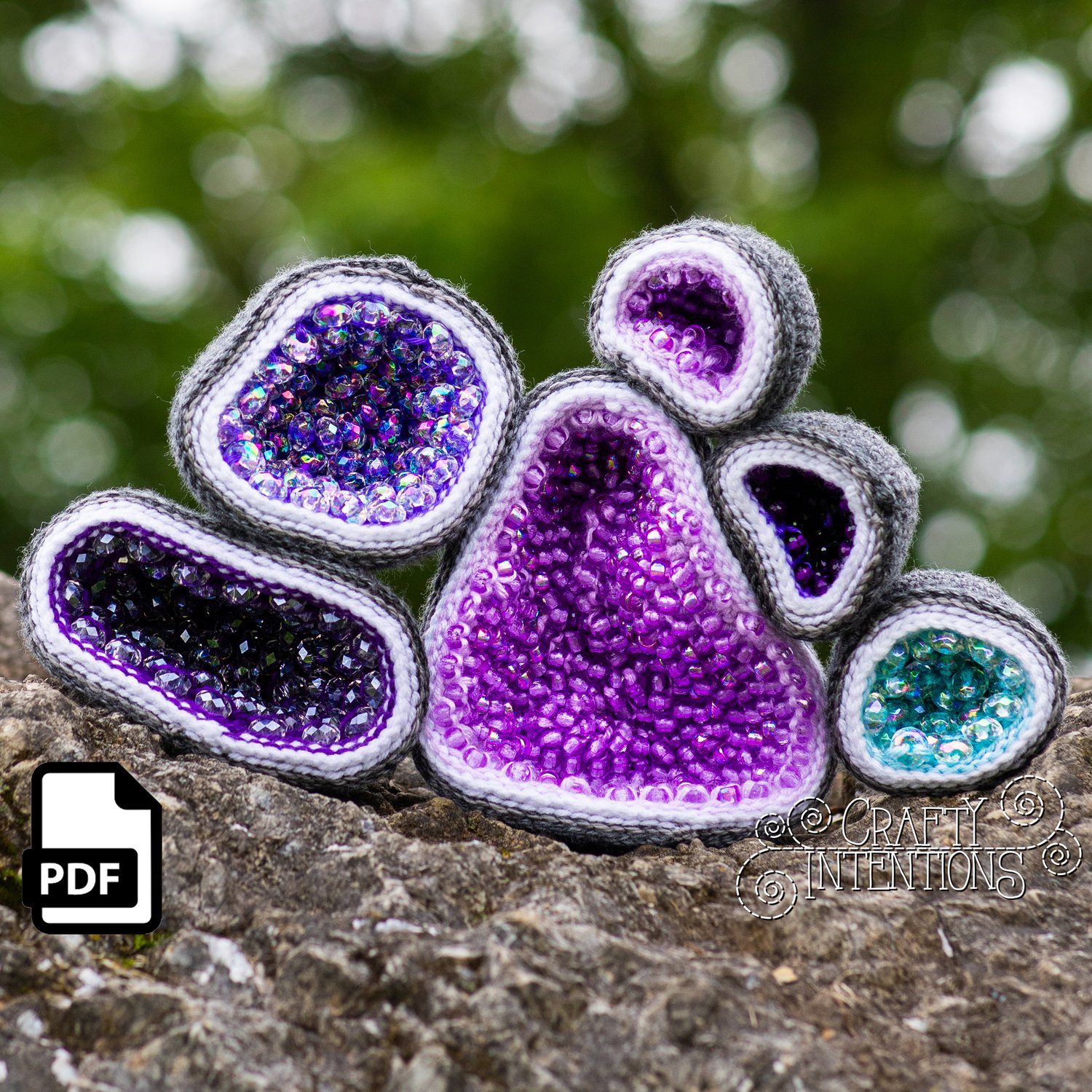 Geode Crochet Pattern by Crafty Intentions Downloadable DIGITAL PDF