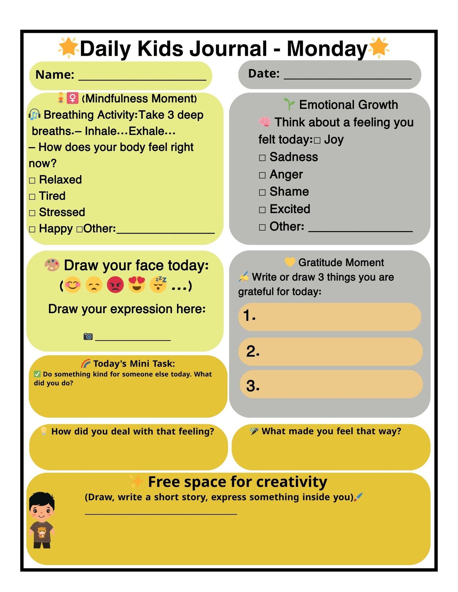 Mindfulness & Gratitude Activities