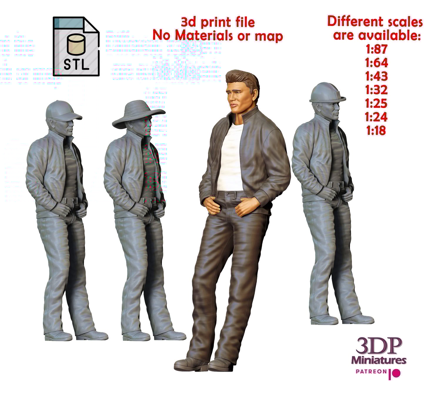 James Dean, 3dp Miniatures
