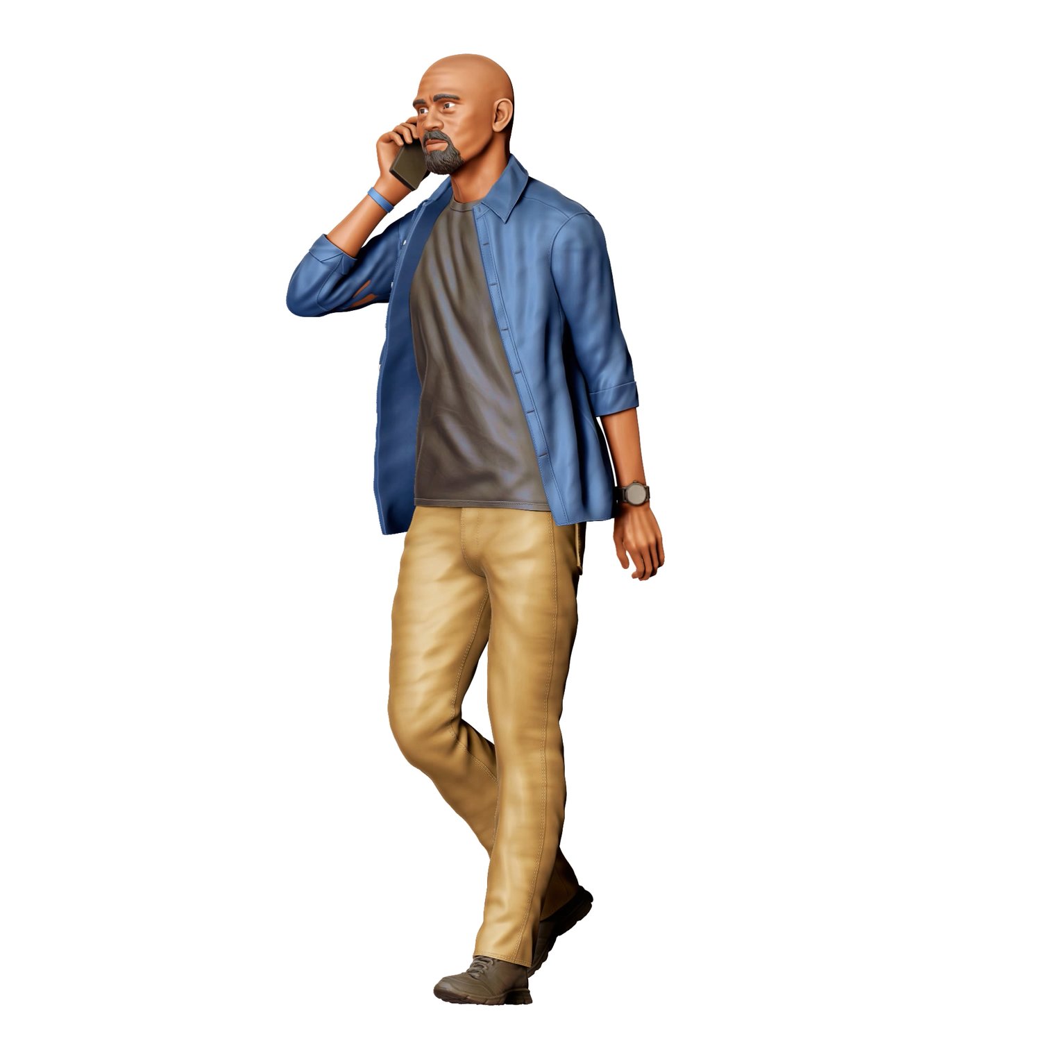 N4 Man Walking, 3dp Miniaturesw