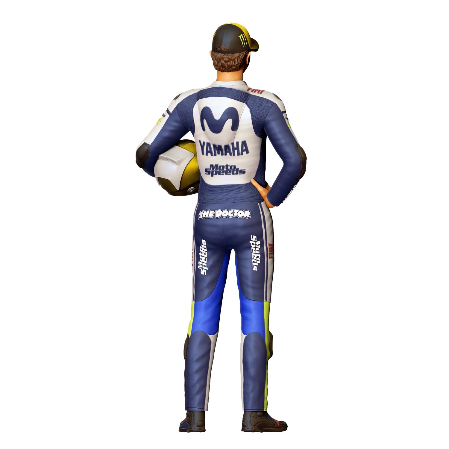 Valentino Rossi Italian race car driver, 3DP Miniatures