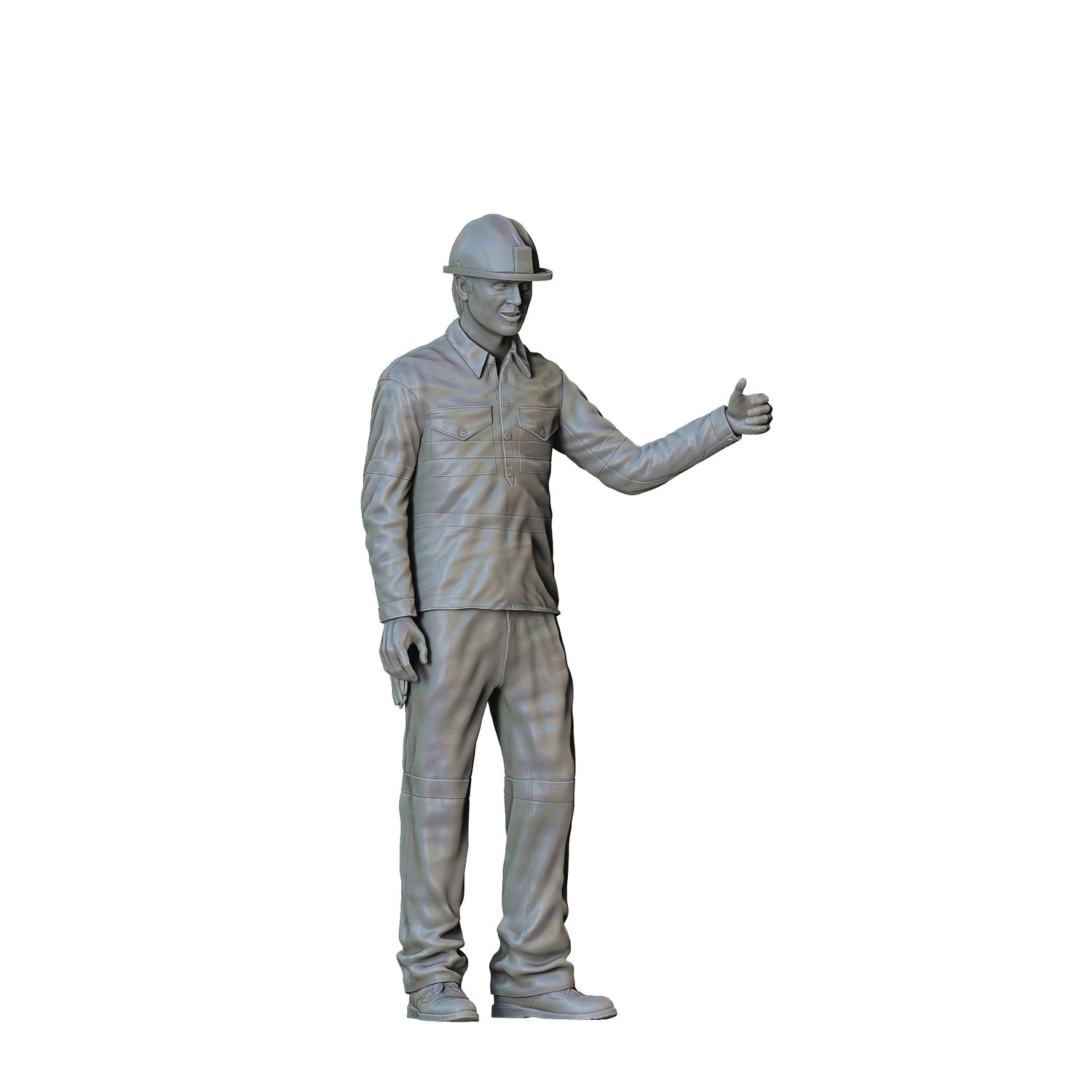 N1 traffic controller holding Slow Sign, 3DP Miniatures