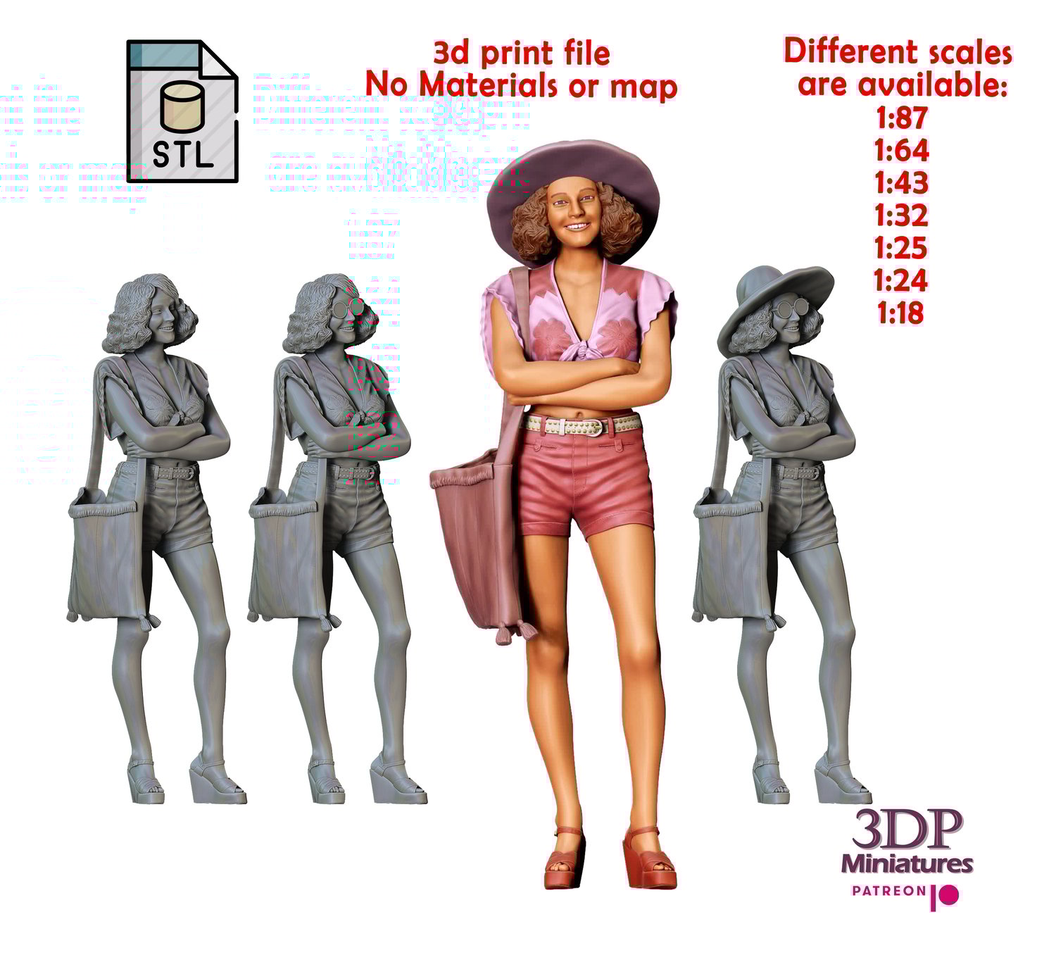 N1 Jodie Foster Iris Taxi Driver, 3DP Miniatures