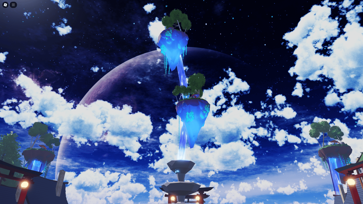 Windmill turning beside lush green hills in fantasy lobby scene