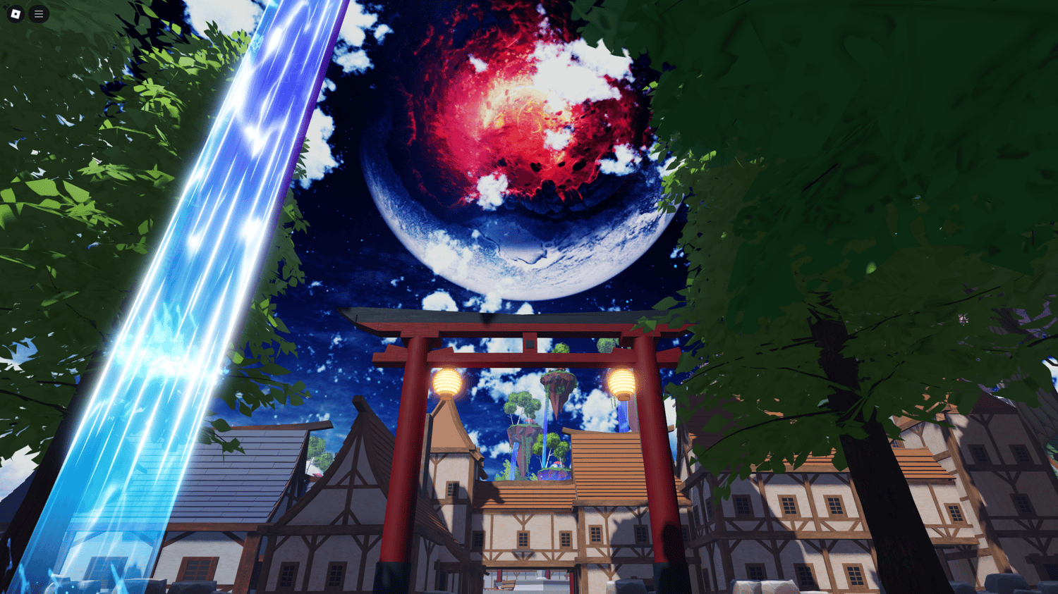 Customizable anime-style terrain with pathways and foliage
