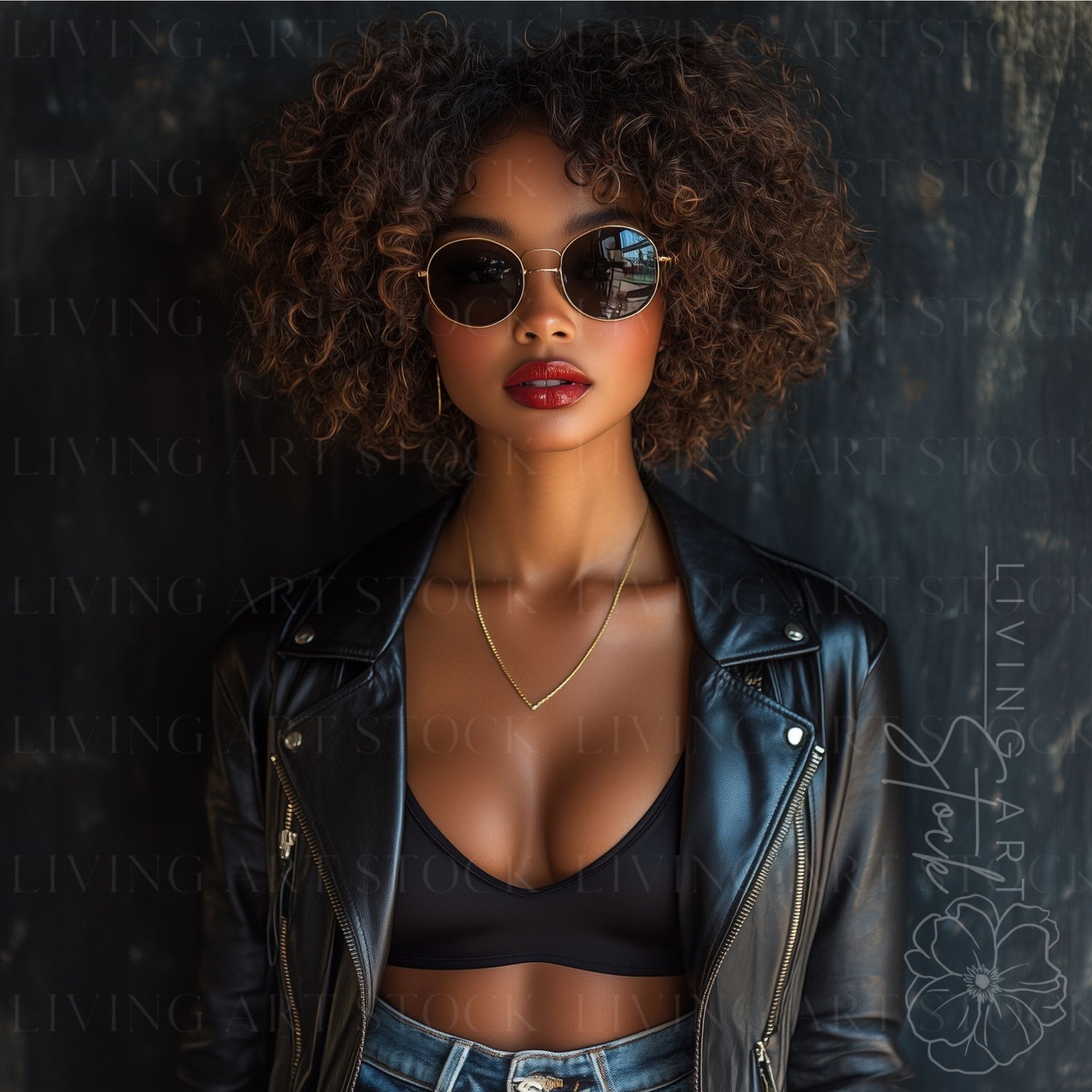 Black woman model stock photo