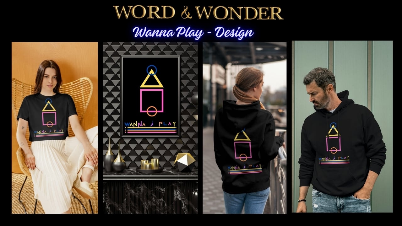 Wanna Play?” bold and playful design featuring edgy typography and gaming or horror-inspired style – perfect for apparel, accessories, and digital downloads for thrill seekers or gamers.