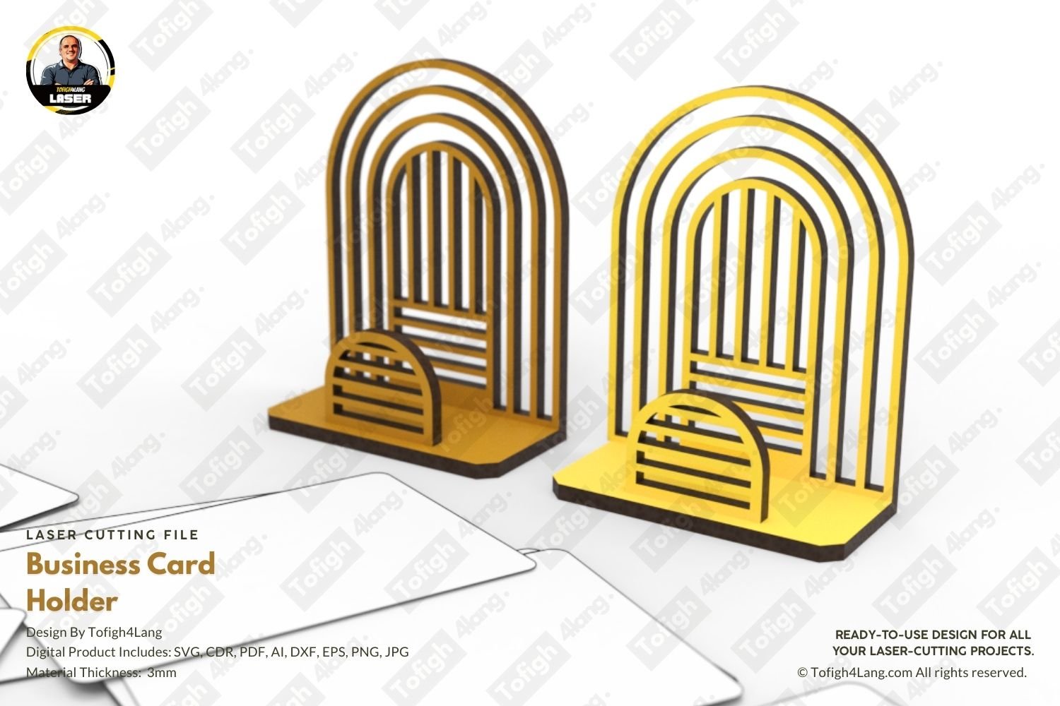 Modern Arch Business Card Stand