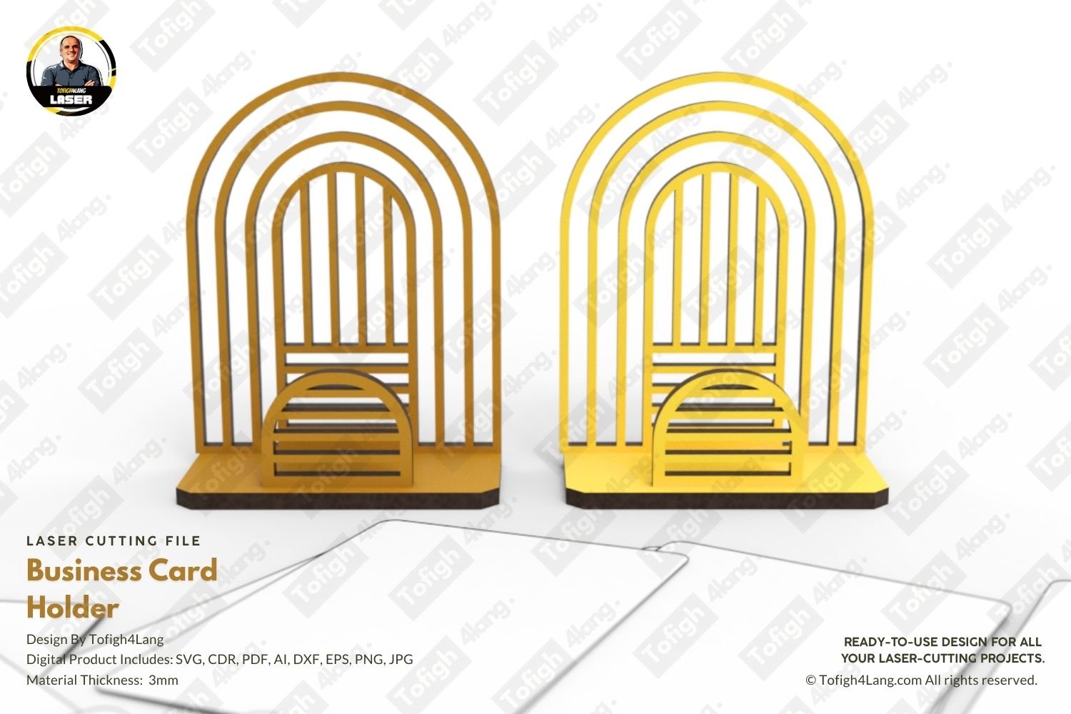 Modern Arch Business Card Stand