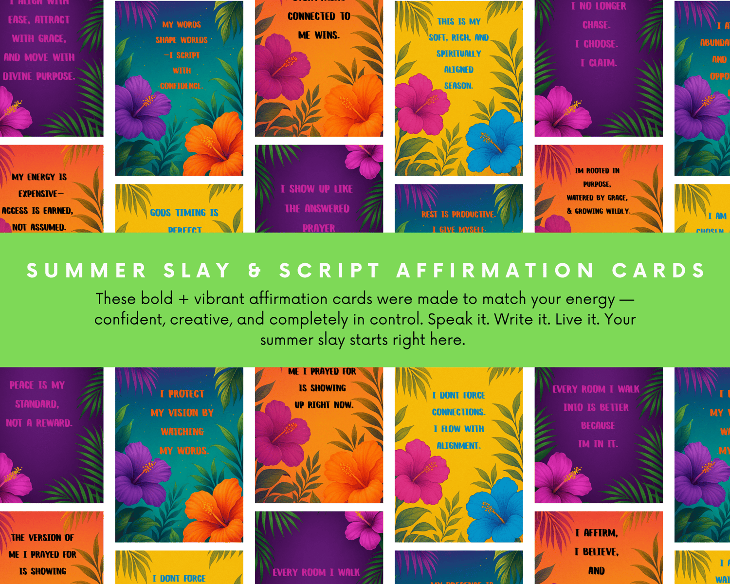 Summer Slay & Script Affirmation Cards - Payhip