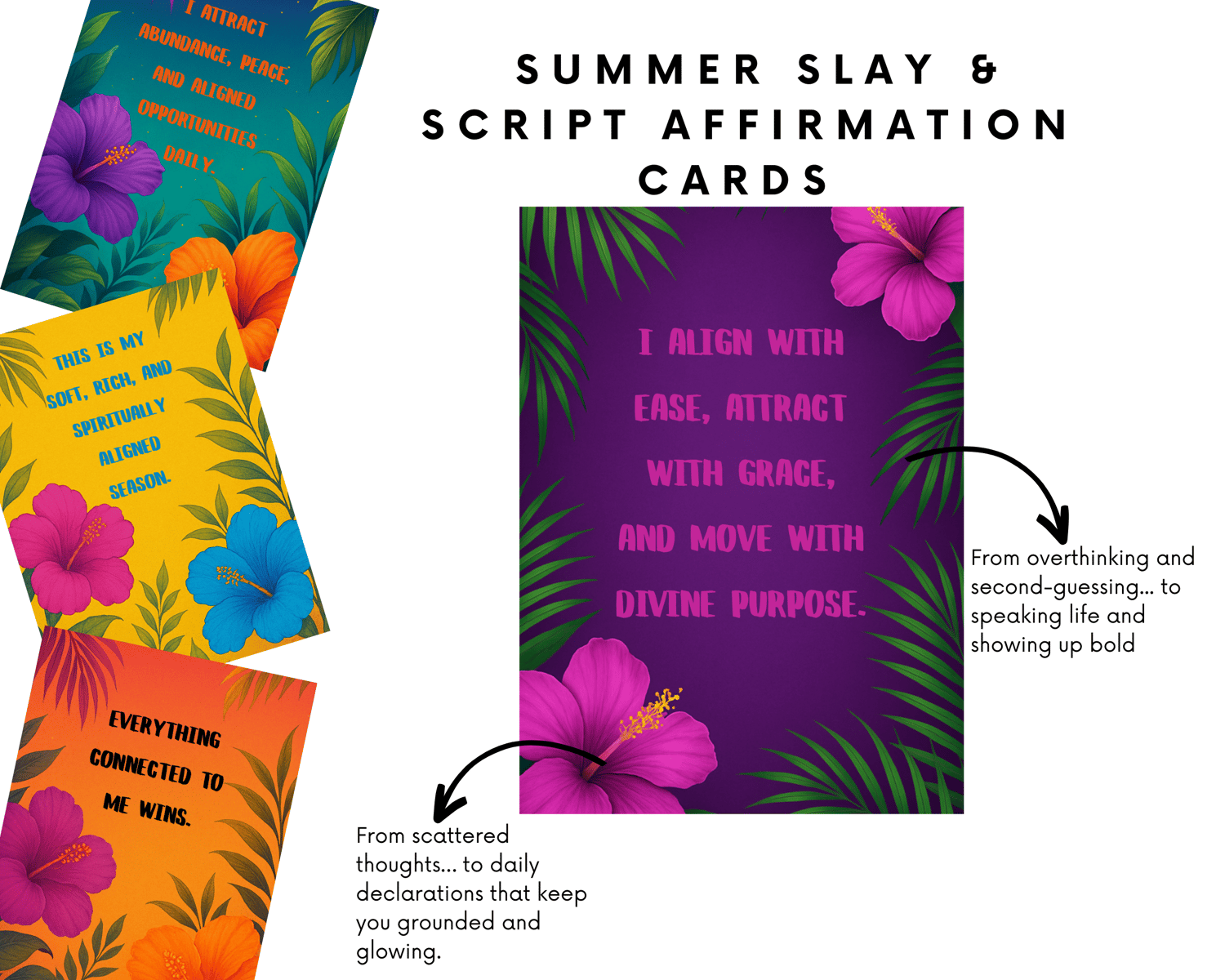 Summer Slay & Script Affirmation Cards - Payhip