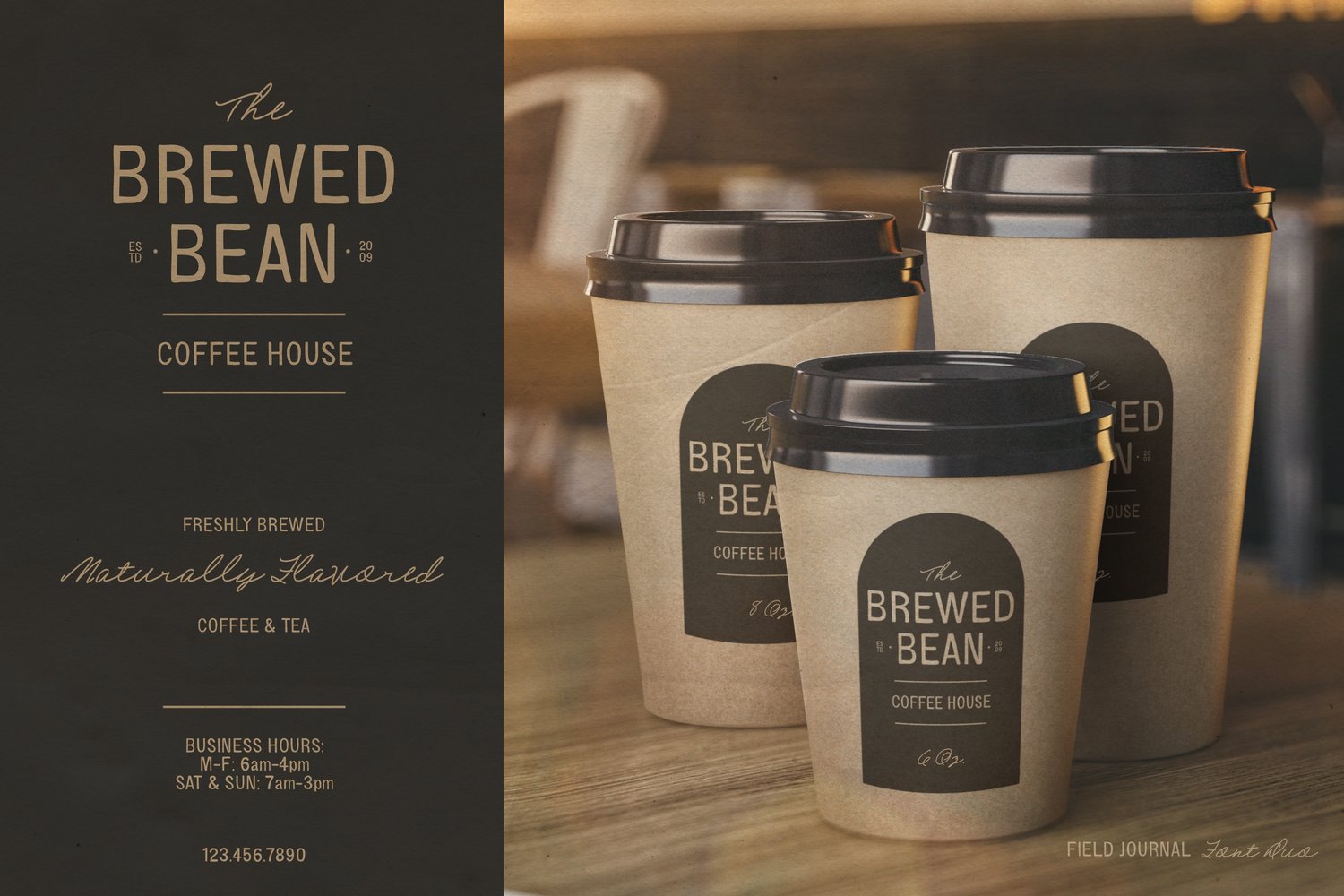 Field Journal Sans font is a multilingual vintage-inspired sans serif font with imperfect edges to add a rustic touch