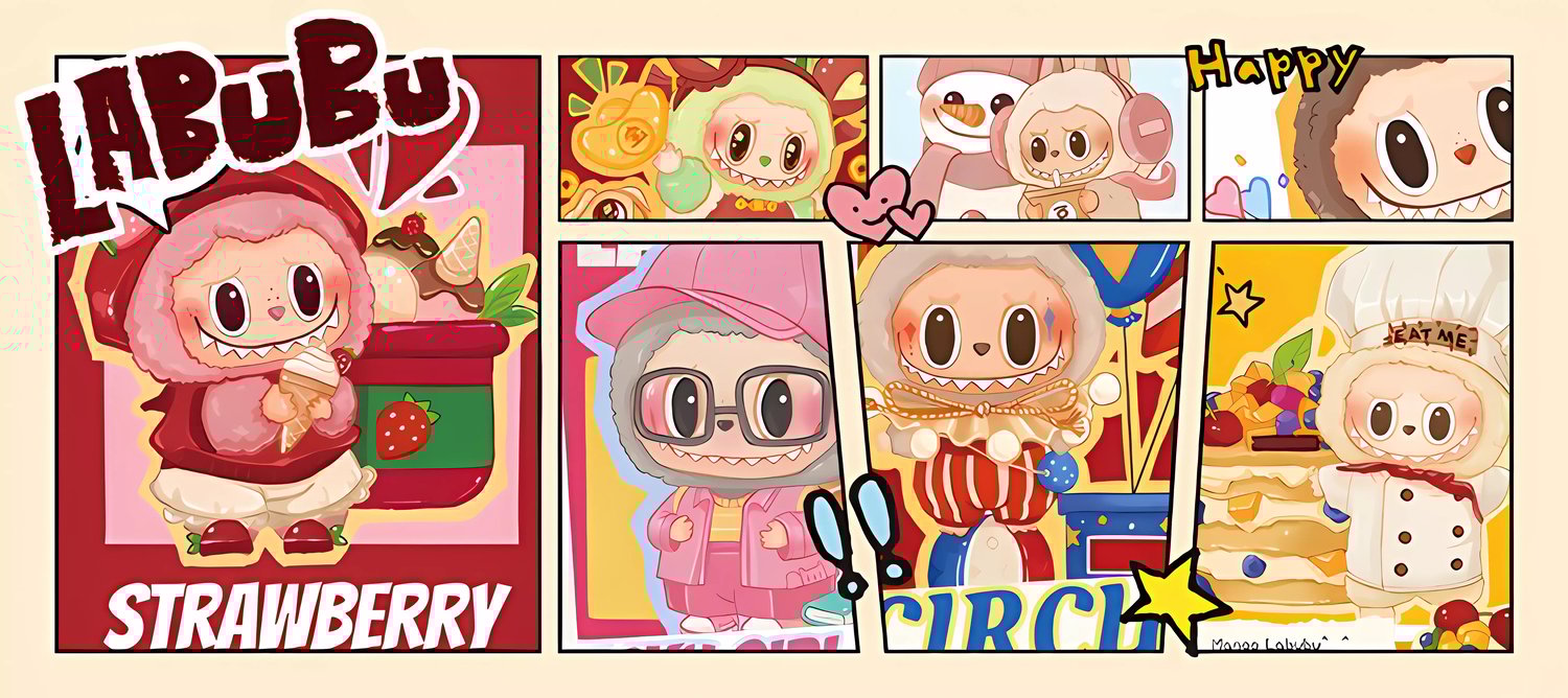 32 Labubu PNG wallpaper Bundle | Cute Cartoon Sticker Pack | Digital Download for Scrapbooking, Planner, Crafts & Sublimation