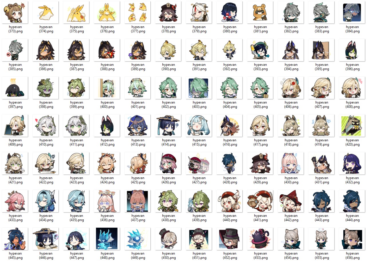 Genshin Impact Chibi Sticker Pack | 496 Cute PNG Files | Digital Download for Planners, Scrapbooks, Crafts