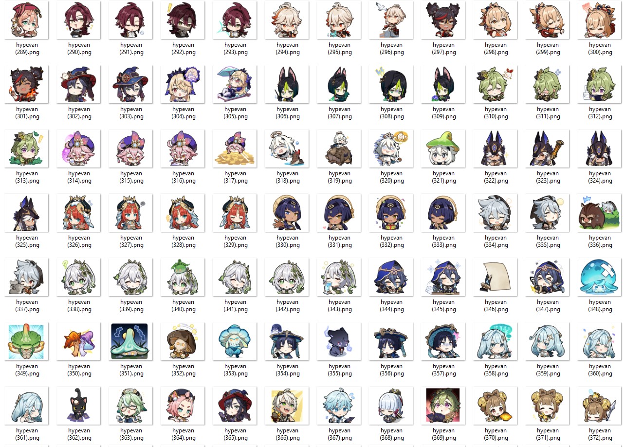 Genshin Impact Chibi Sticker Pack | 496 Cute PNG Files | Digital Download for Planners, Scrapbooks, Crafts