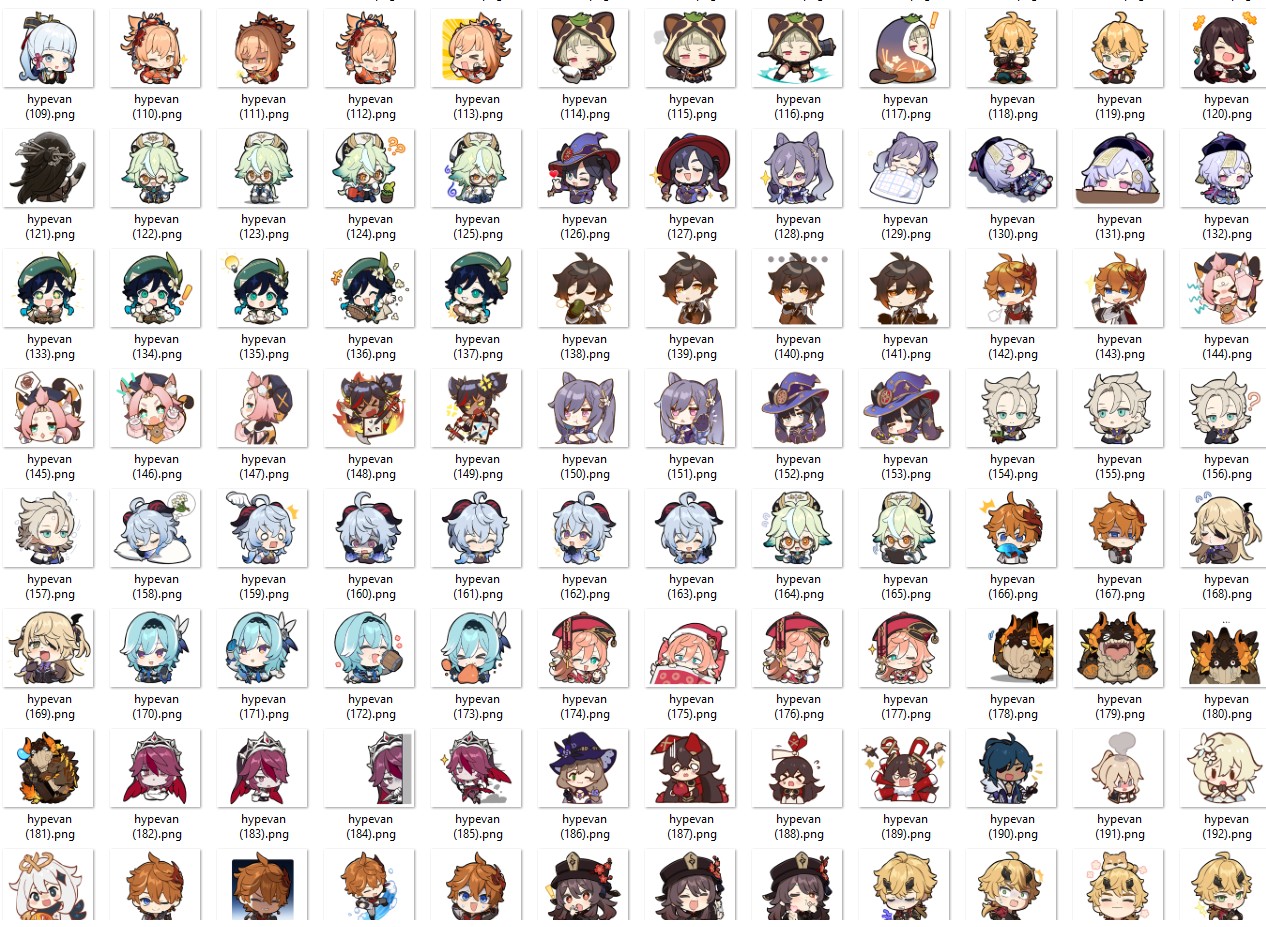 Genshin Impact Chibi Sticker Pack | 496 Cute PNG Files | Digital Download for Planners, Scrapbooks, Crafts