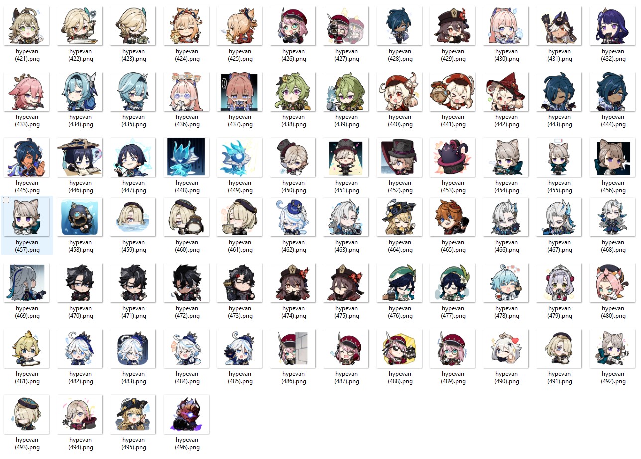 Genshin Impact Chibi Sticker Pack | 496 Cute PNG Files | Digital Download for Planners, Scrapbooks, Crafts