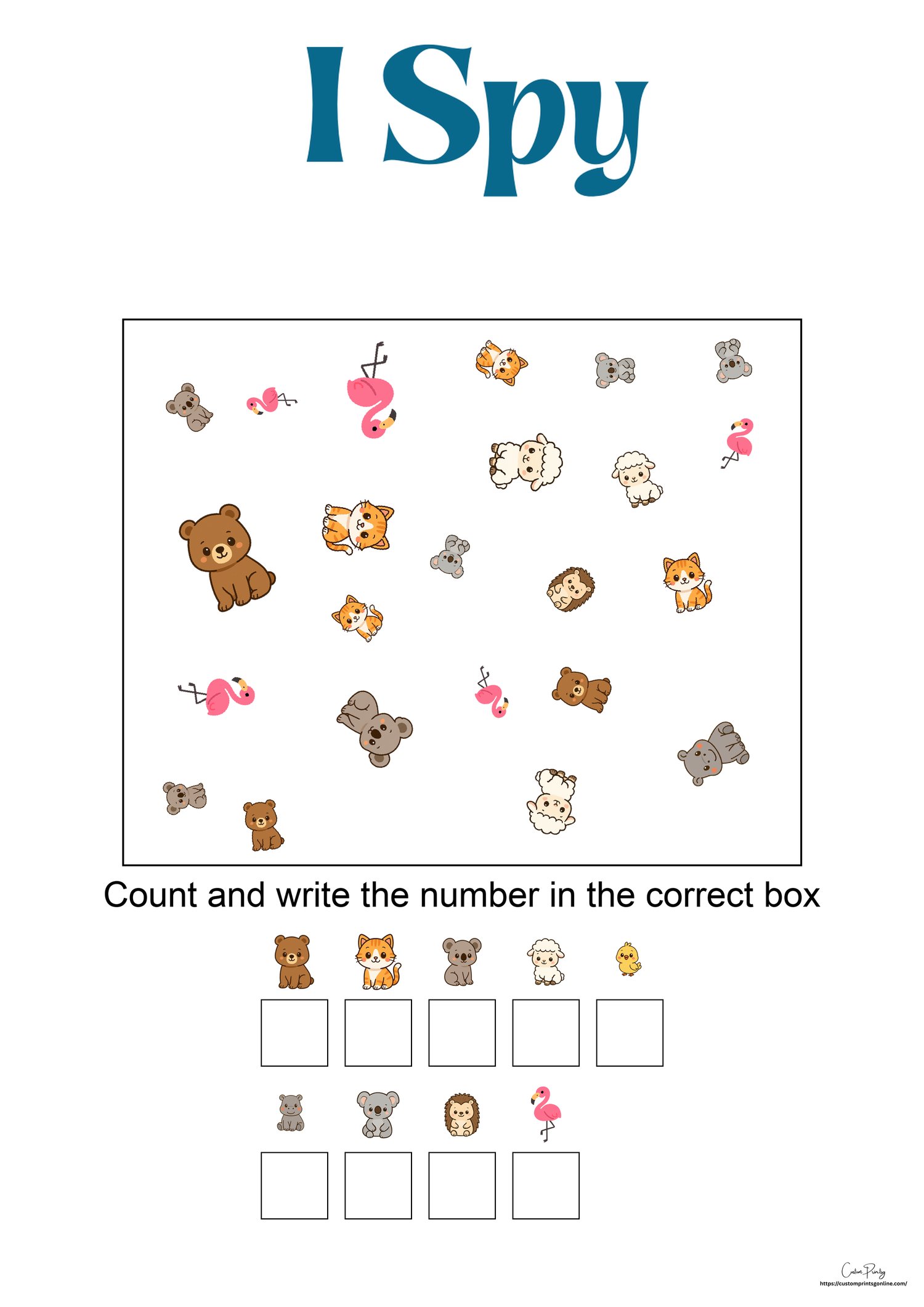 I Spy Worksheet Generator for Kids Teachers Educators