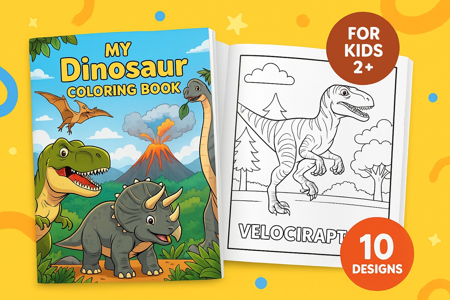 My Dinosaur Coloring Book Preview Photo