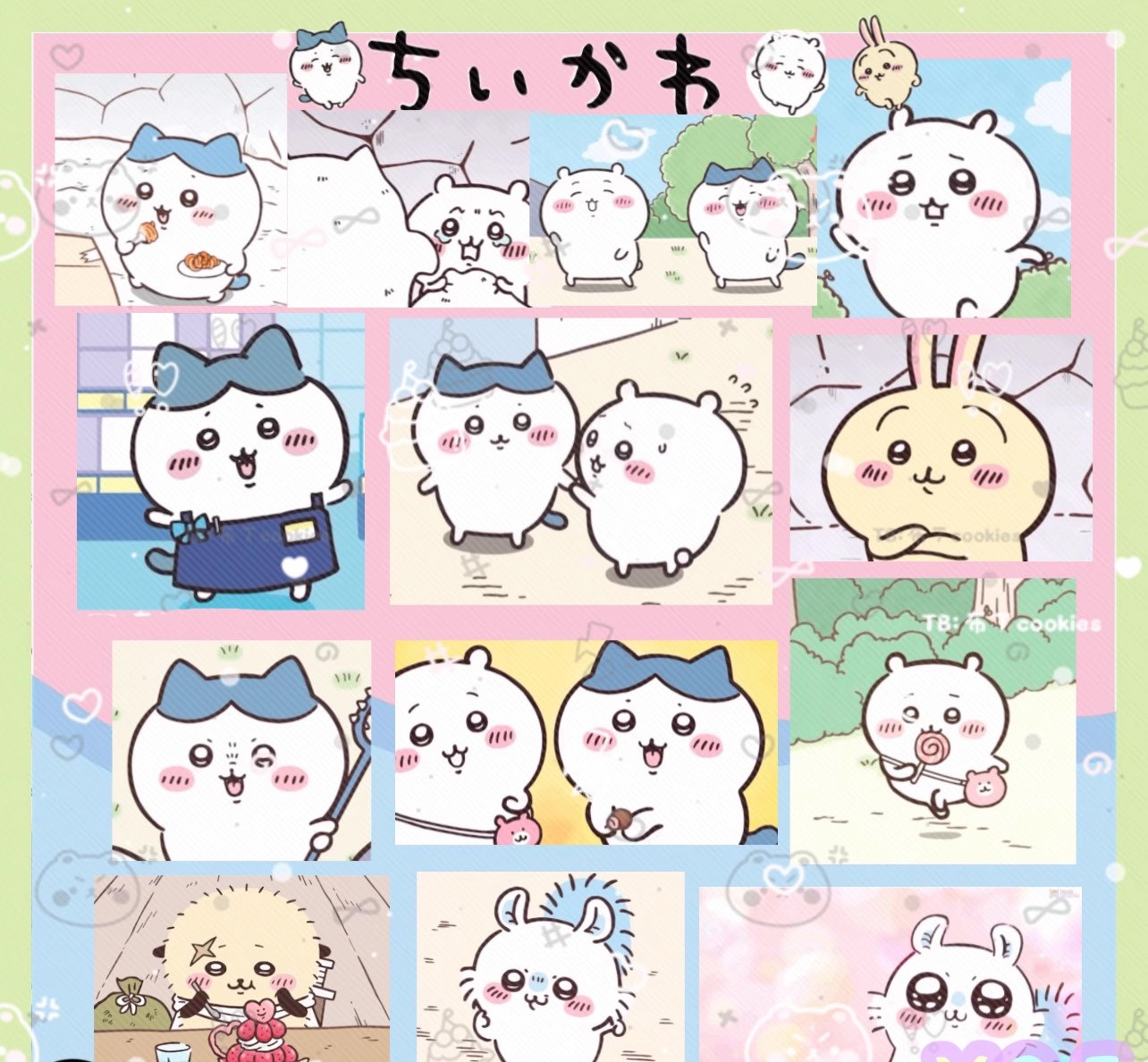 60 GIF Chiikawa and Friends Expressions Digital Sticker Pack ,Stickers for Goodnotes, digital planner Journal, kawaii aesthetic clipart