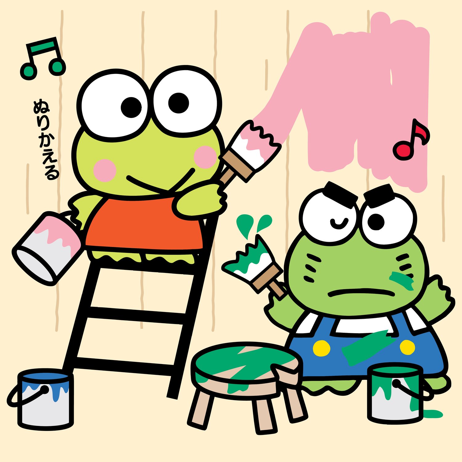 86 Keroppi PNG AI JPG Digital Sticker Pack | Kawaii Frog Clipart for Goodnotes, Digital Planner, Journal, Scrapbook, Aesthetic Stickers