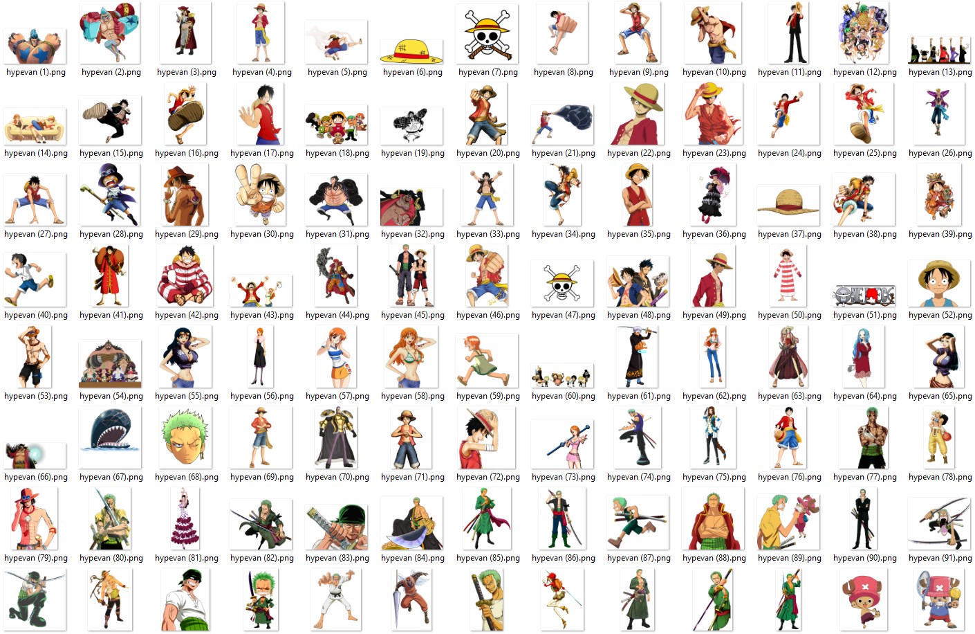 220+ One Piece PNG Bundle | Anime Luffy Zoro Nami Chopper Sanji Transparent Clipart | Manga Digital Download for Sublimation, Merch