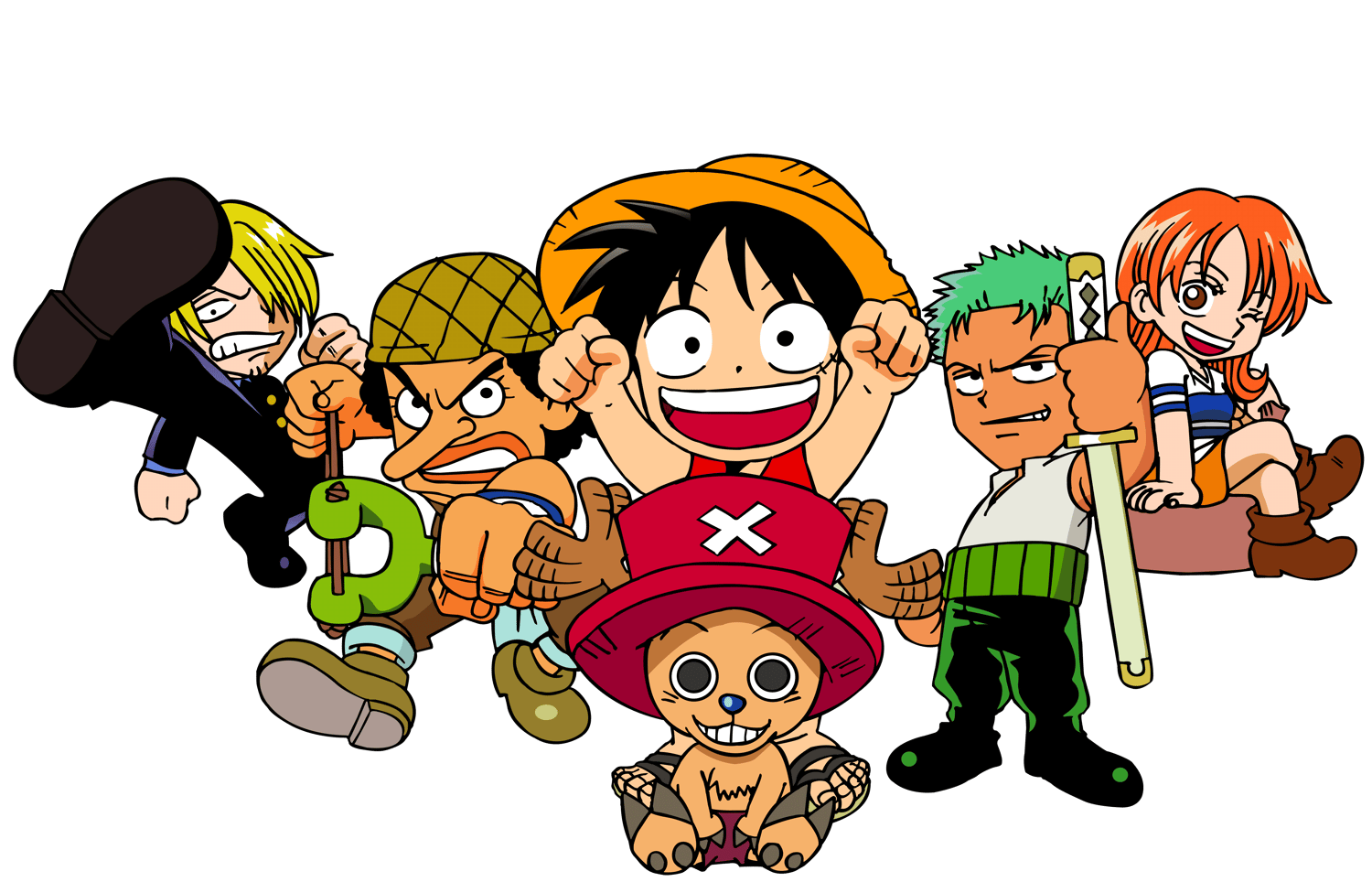 220+ One Piece PNG Bundle | Anime Luffy Zoro Nami Chopper Sanji Transparent Clipart | Manga Digital Download for Sublimation, Merch