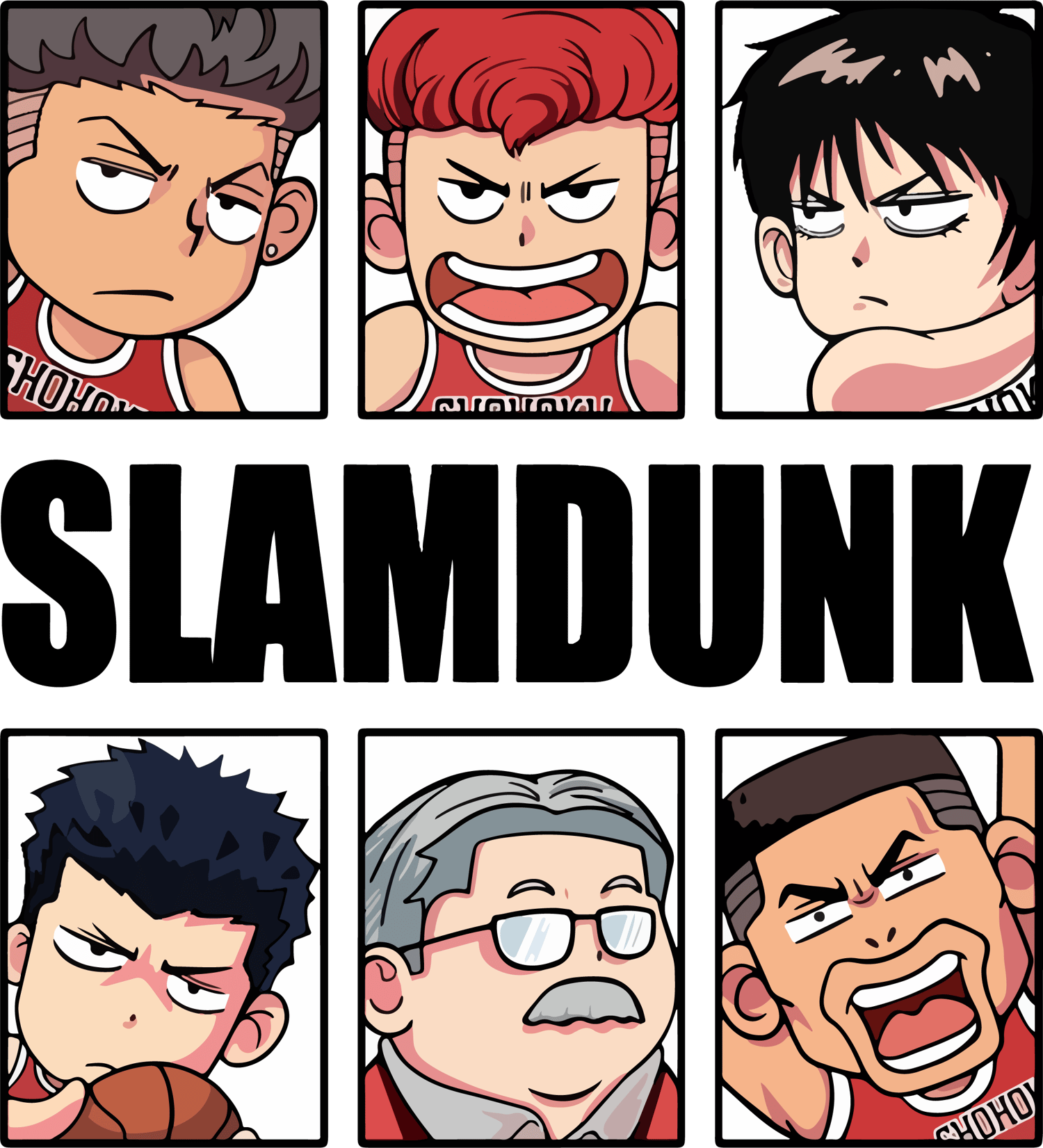 21 Slam Dunk Anime PNG Bundle | Shohoku Hanamichi Sakuragi Mitsui Kaede Rukawa Stickers | The First Slam Dunk Digital Download