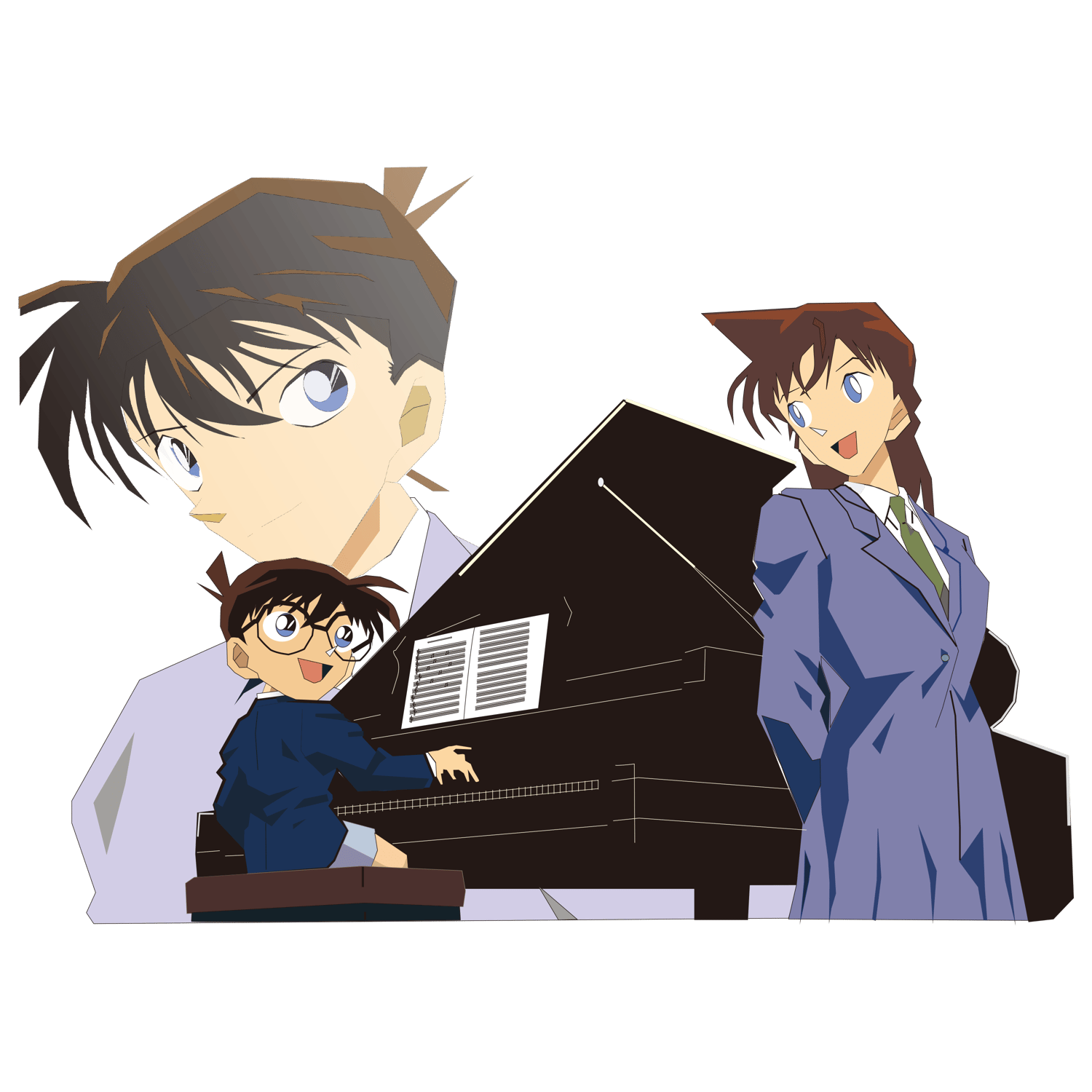 Detective Conan PNG Bundle – 86 Digital Stickers | Anime Boy Clipart | Shinichi Kudo | Transparent Files for Sublimation, Scrapbooking