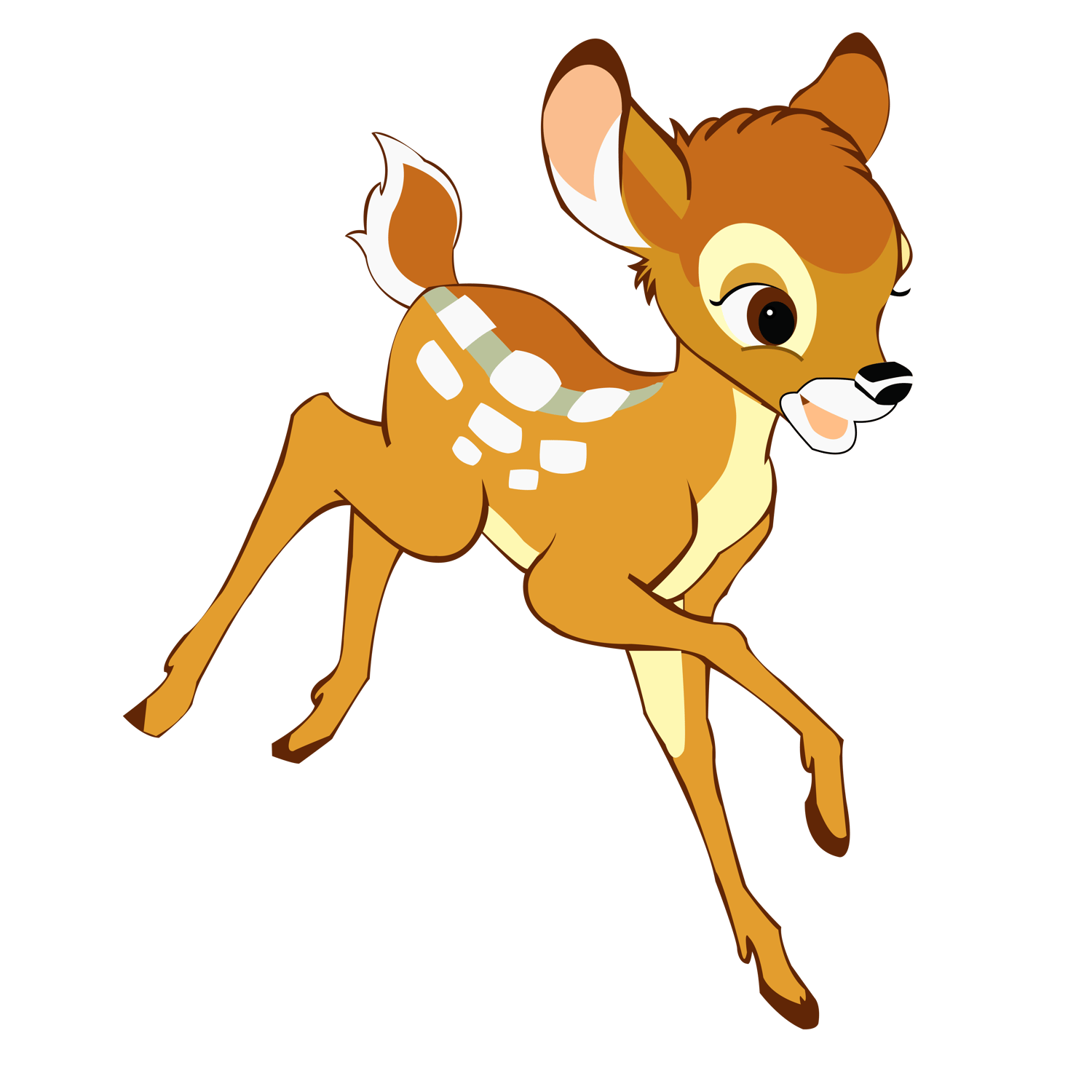 109 Bambi Thumper Flower PNG Stickers | Cute Woodland Animal Clipart | Baby Deer Bunny Skunk Printable | Kawaii Forest Stickers