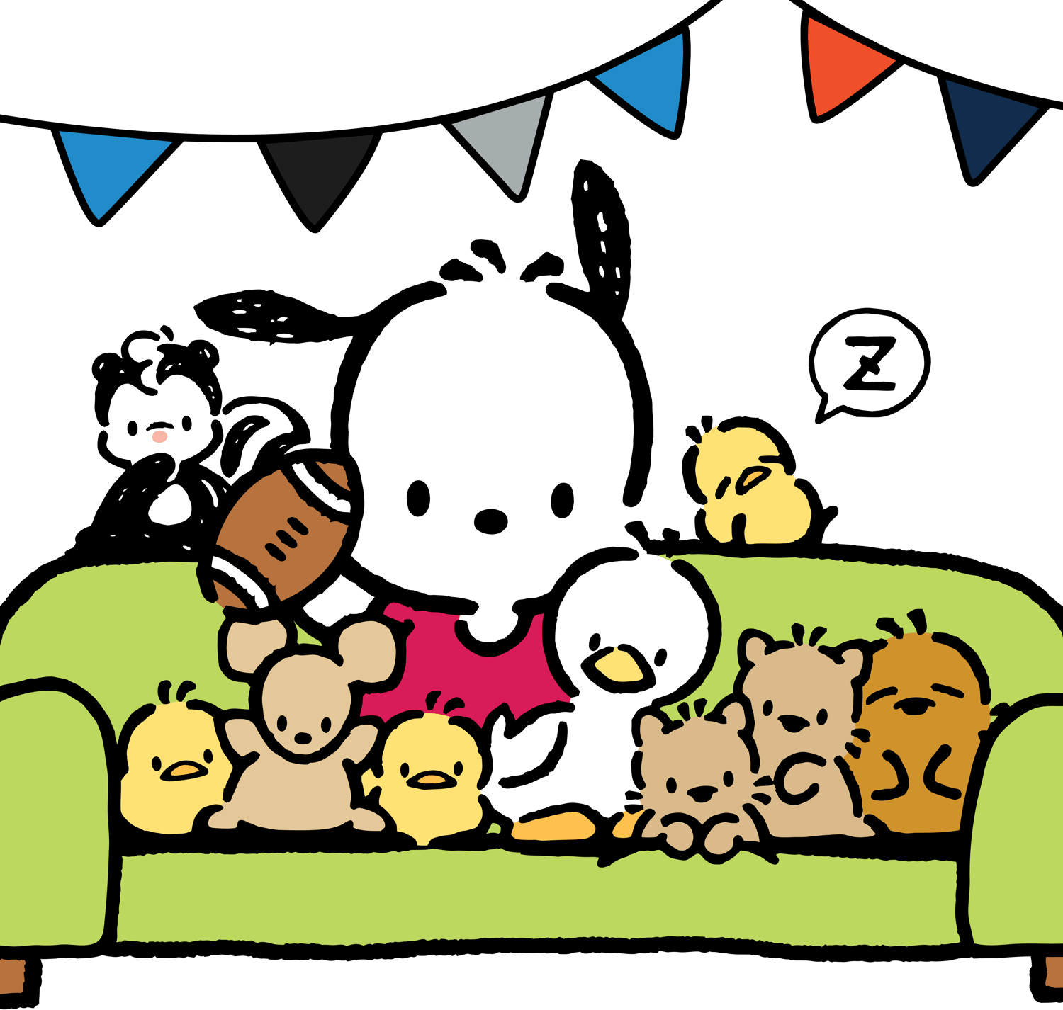84 PNG Pochacco Cute Dog Stickers Bundle | Kawaii Puppy Clipart | Digital Download, Journal, Scrapbook, Planner, Sublimation