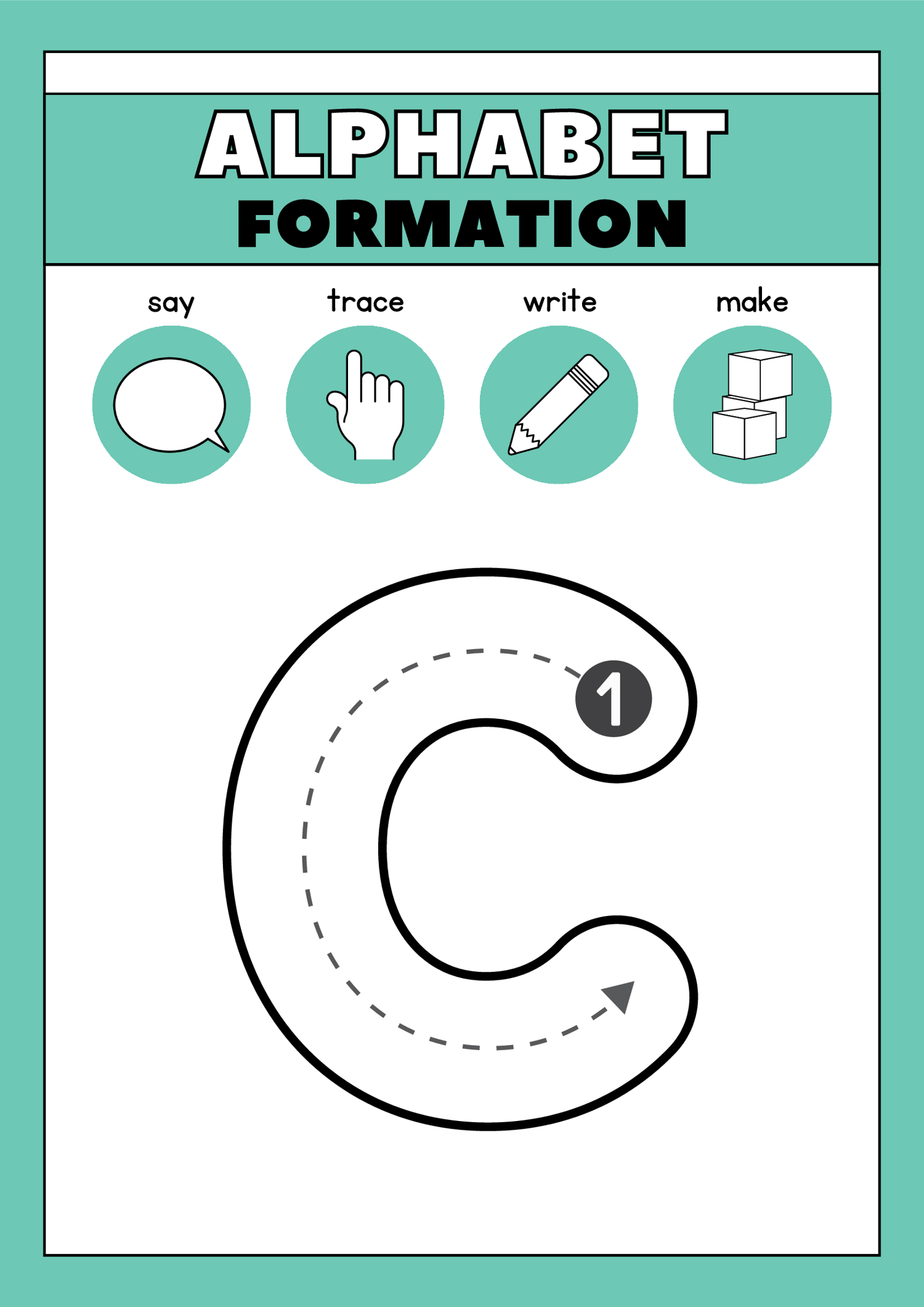 Alphabet Tracing Worksheet