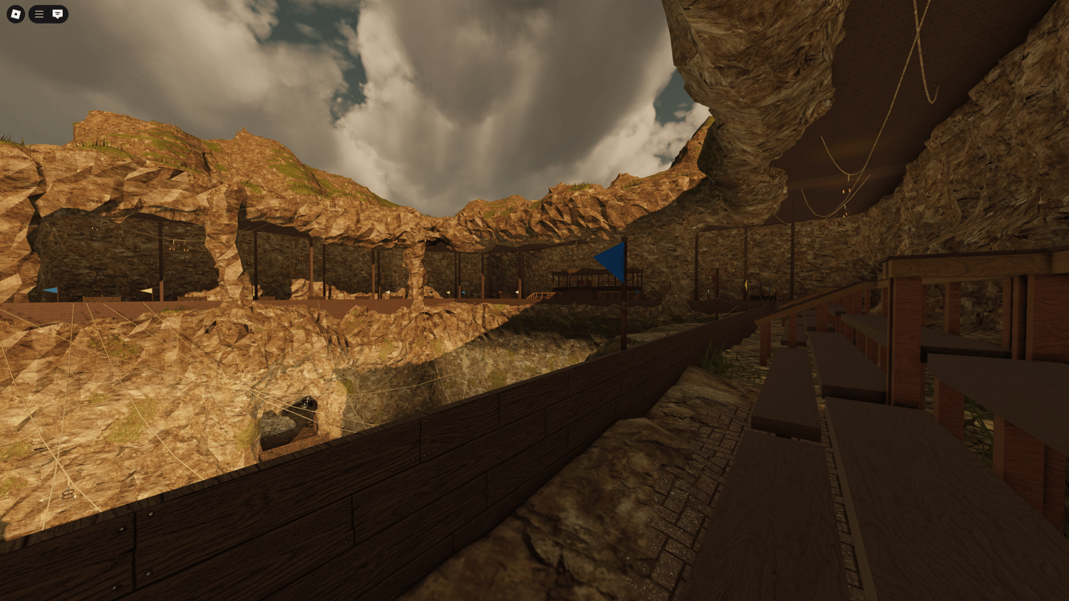 Scene of a scripted team spawn area before the start of a tournament match