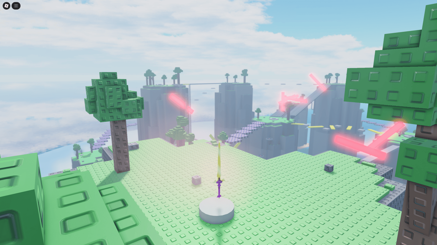 Scene showing the medkit pickup system near a healing zone
