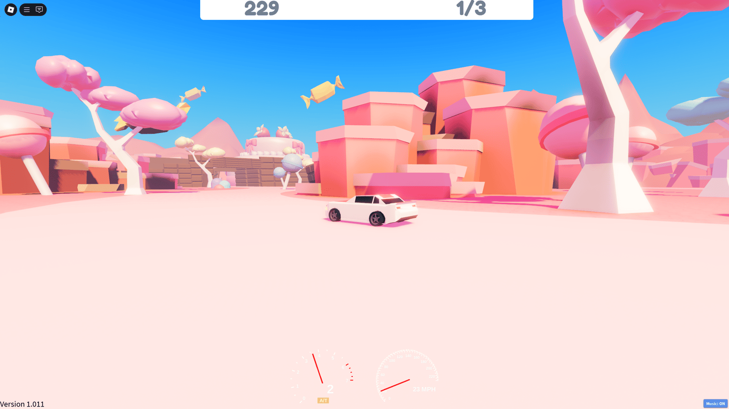 Smooth UI display showing saved data and race stats