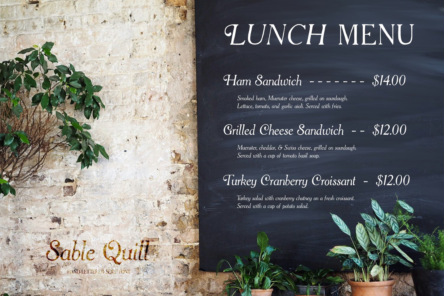 Sable Quill is a hand-drawn serif multilingual font family inspired by antique lettering.
