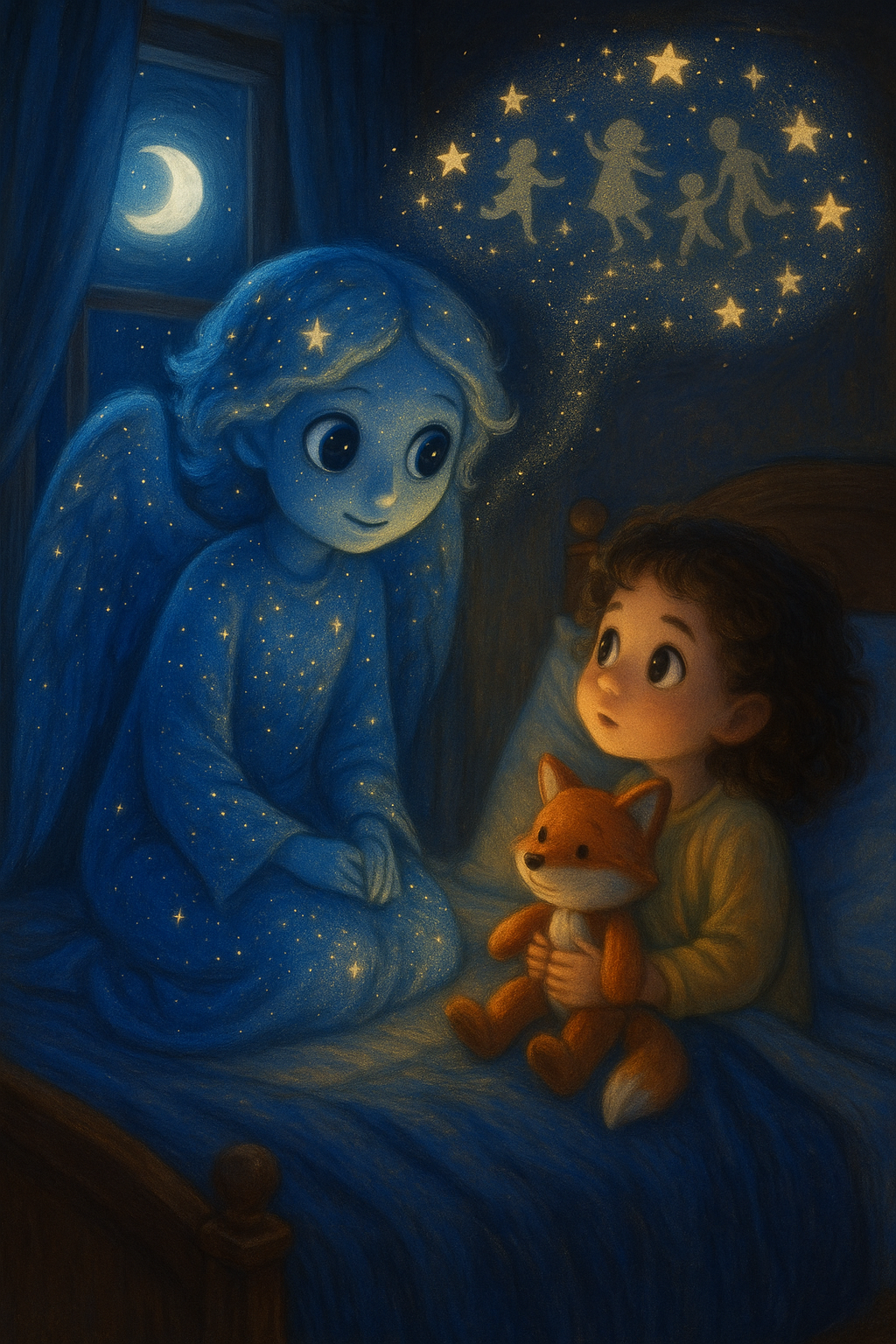 ### **In English:**  **Share Your Brand’s Story with a Bold Headline**  Discover the magic behind *Angel Tales* – a collection of stories that guide children through life with the help of angels. Our mission is to inspire inner strength, peace, and self-belief through captivating stories and illustrations.  \[**Explore More**] – Join us on this incredible journey today!  ---  ### **In Russian:**  **Поделитесь историей вашего бренда с ярким заголовком**  Откройте для себя магию *Angel Tales* – сборника историй, которые направляют детей в жизни с помощью ангелов. Наша миссия – вдохновлять на внутреннюю силу, мир и веру в себя через увлекательные рассказы и иллюстрации.  \[**Узнать больше**] – Присоединяйтесь к нашему невероятному путешествию прямо сейчас!  ---  Let me know if you'd like to tweak anything or need further help!