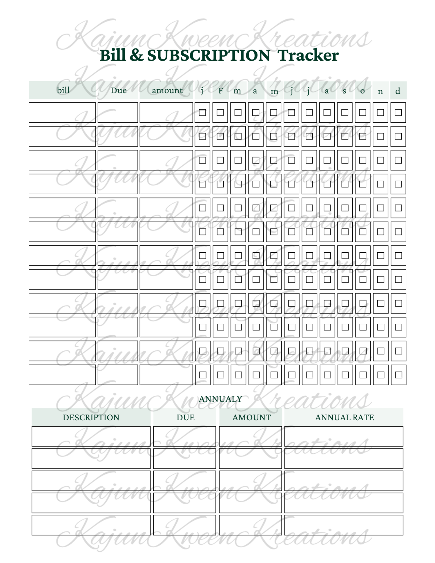 Printable Budget Tracker - Payhip