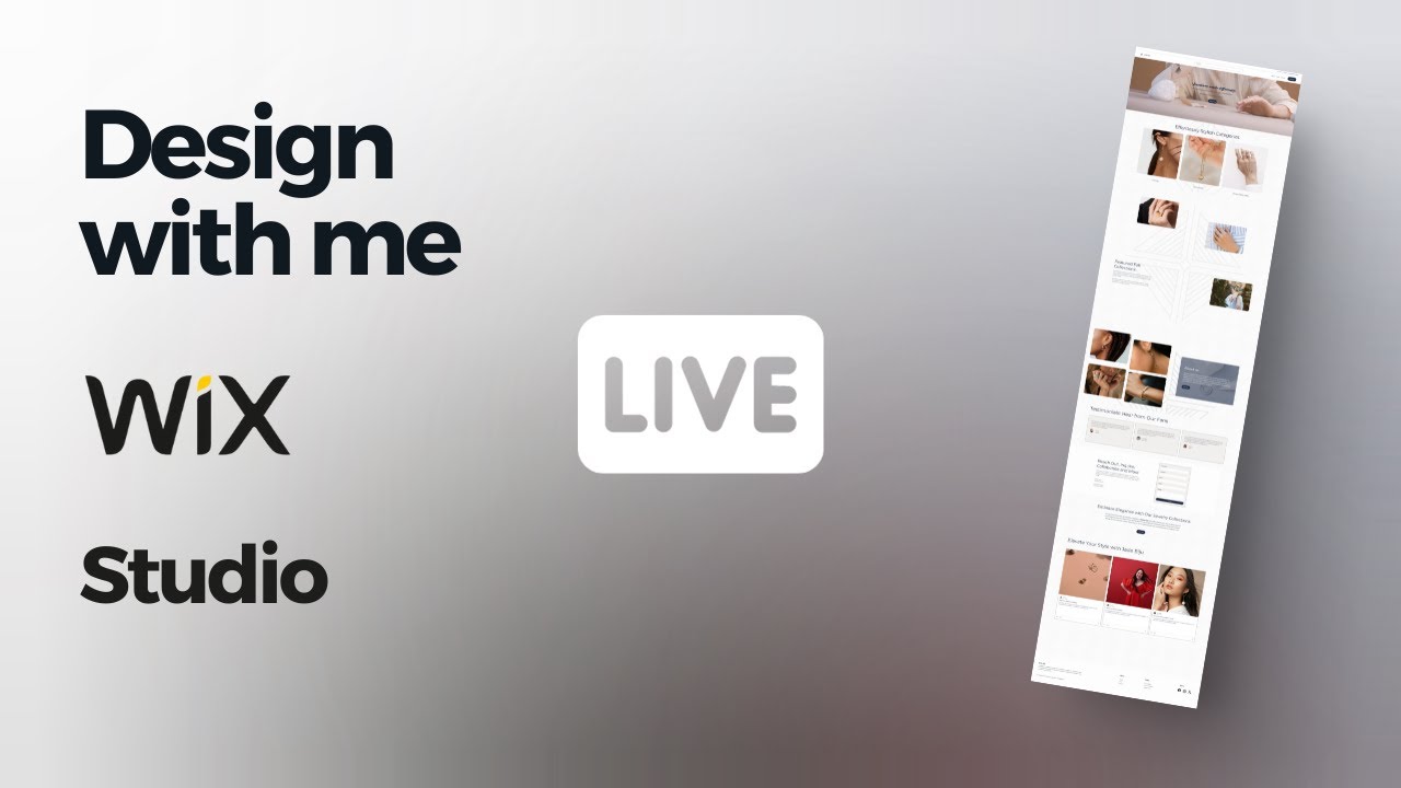 Youtube thumbnail Design with me Wix Studio live Jade Biju template