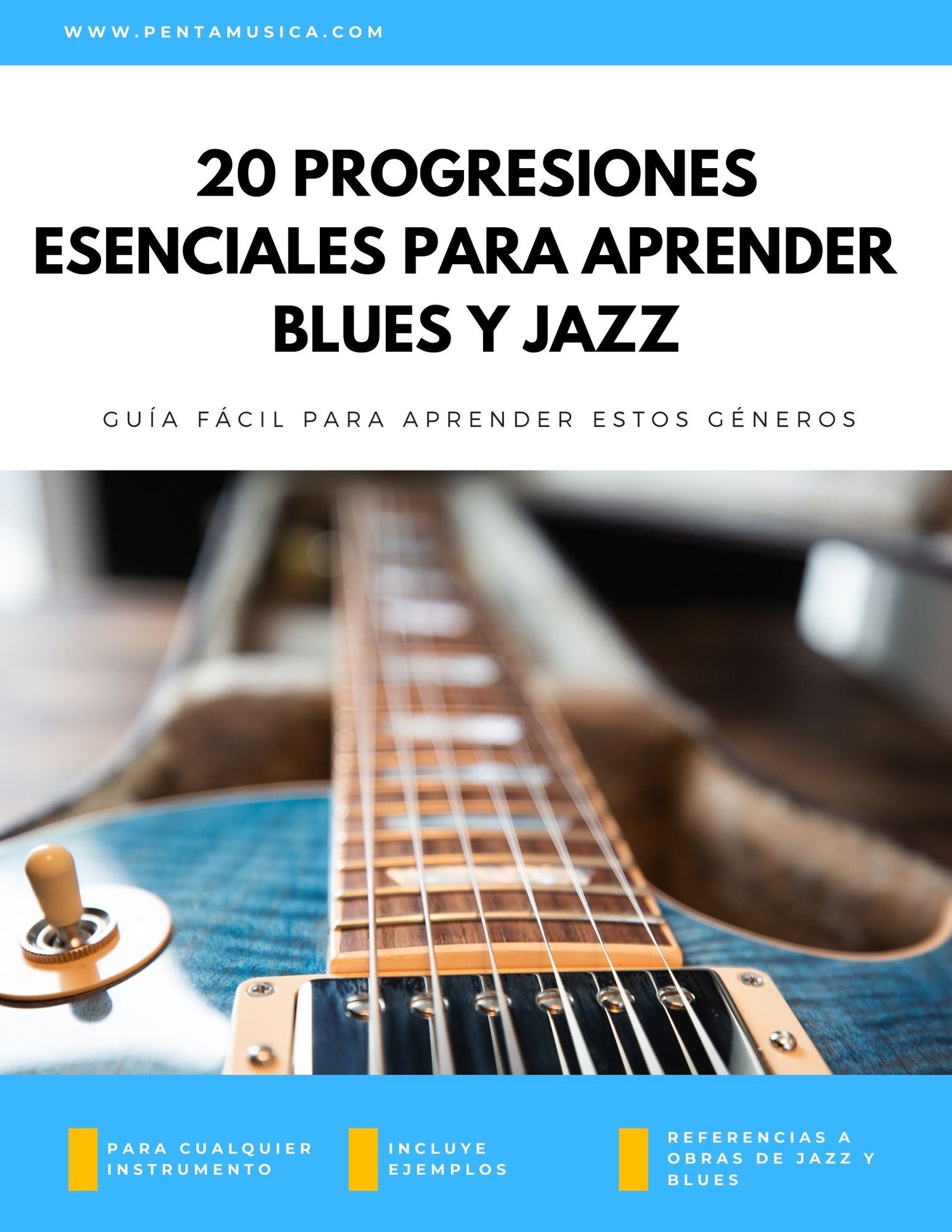 20 Progresiones de Blues y Jazz Portada